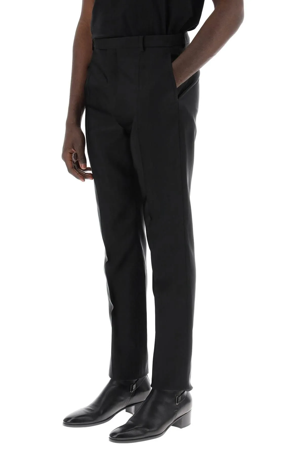 Pantaloni a sigaretta in faille
