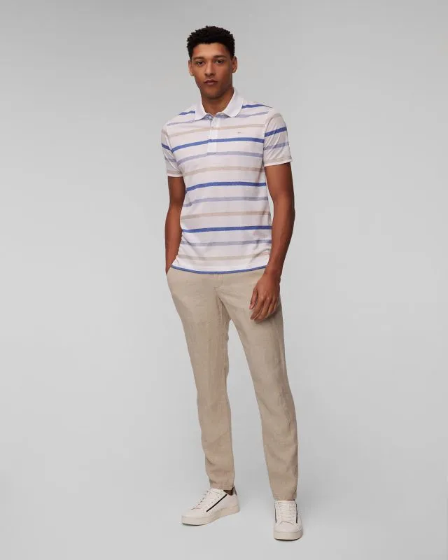 Pantaloni beige di lino da uomo Alberto House-Pure Linen
