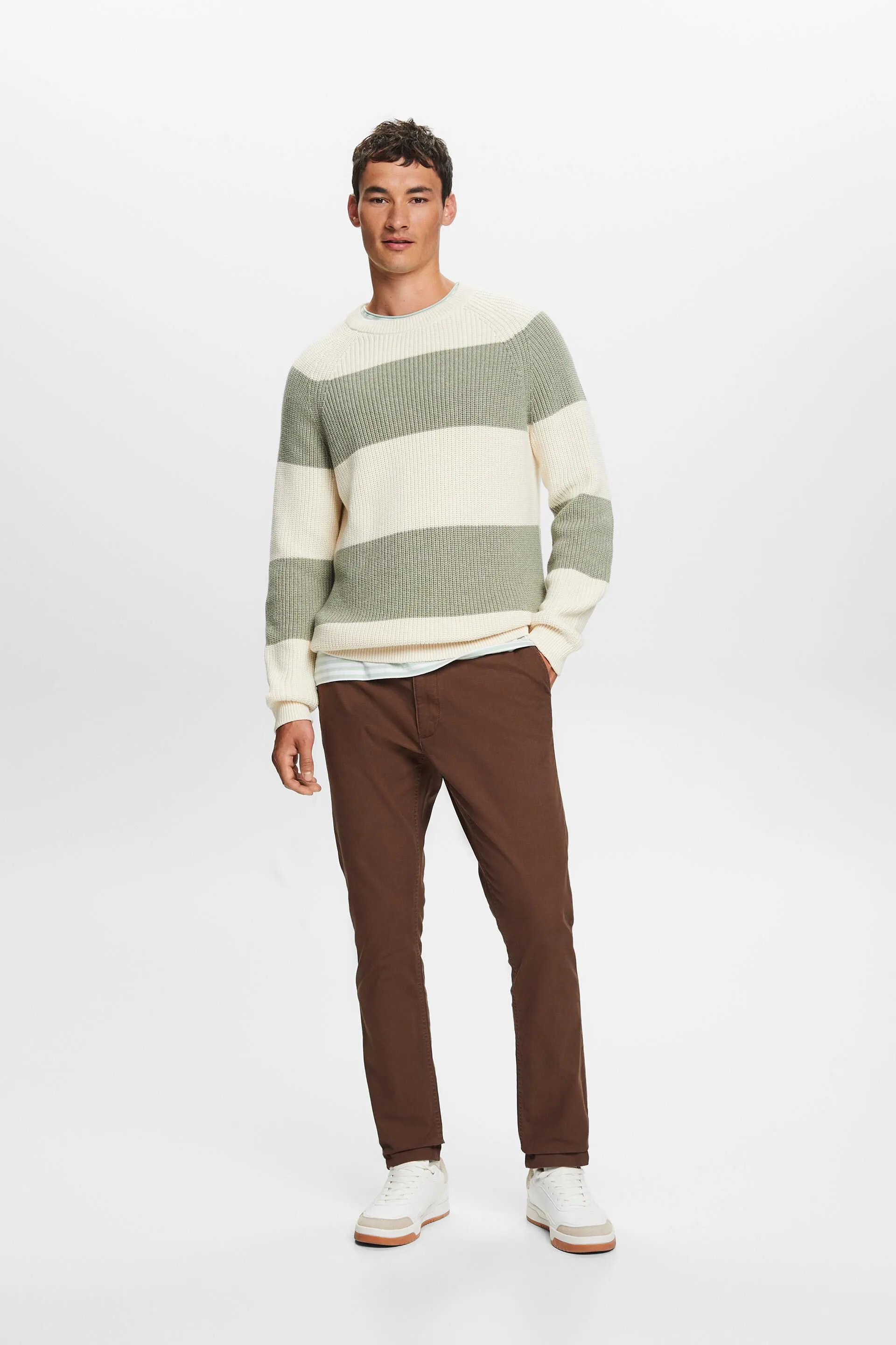 Pantaloni chino, cotone con stretch