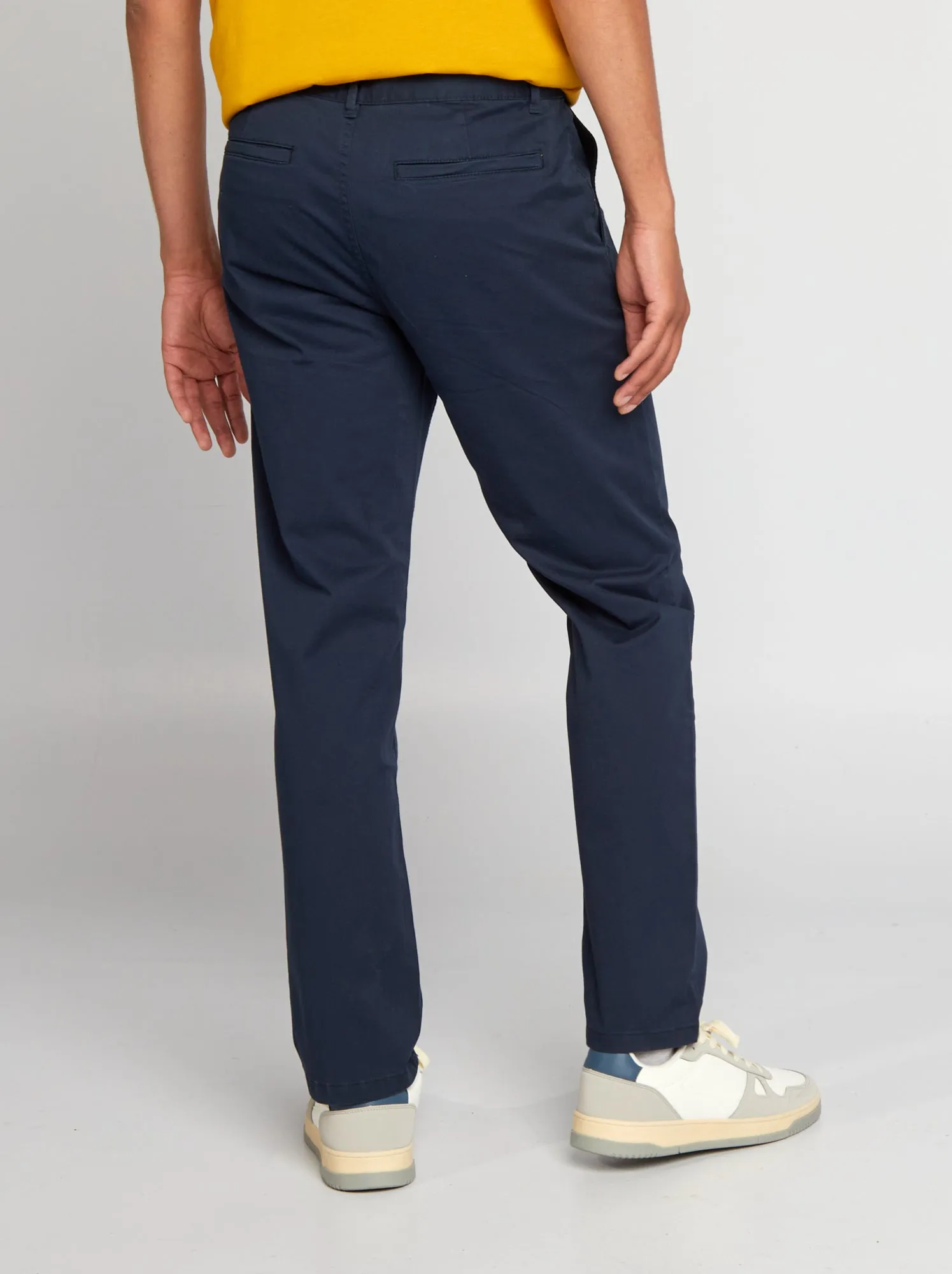 Pantaloni chino in cotone stretch L34 - blu