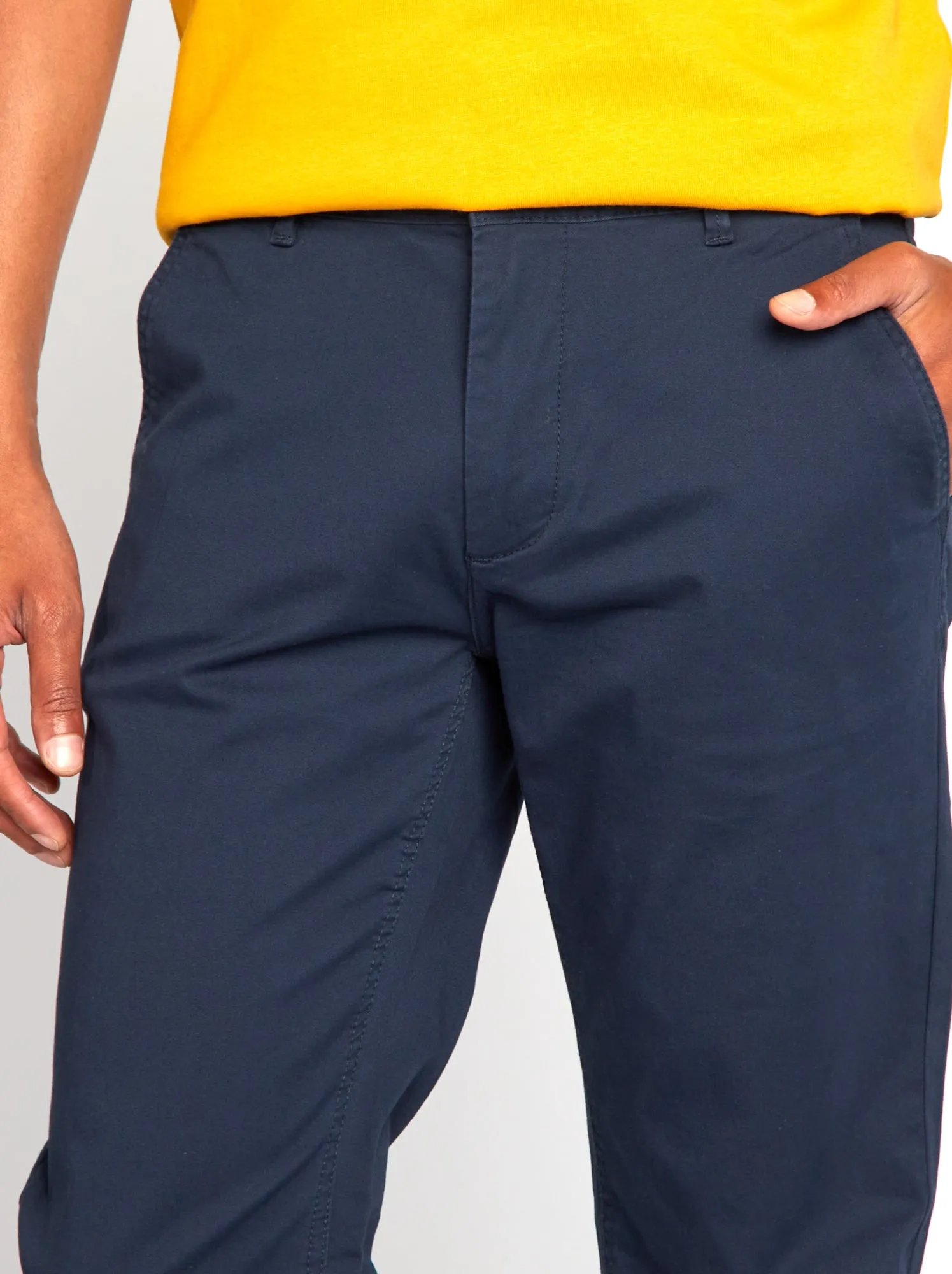 Pantaloni chino in cotone stretch L34 - blu