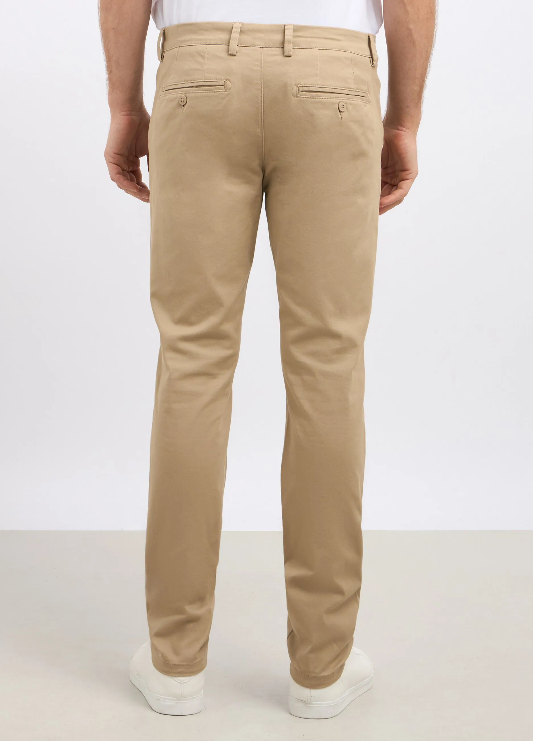 Pantaloni chino in cotone stretch uomo
