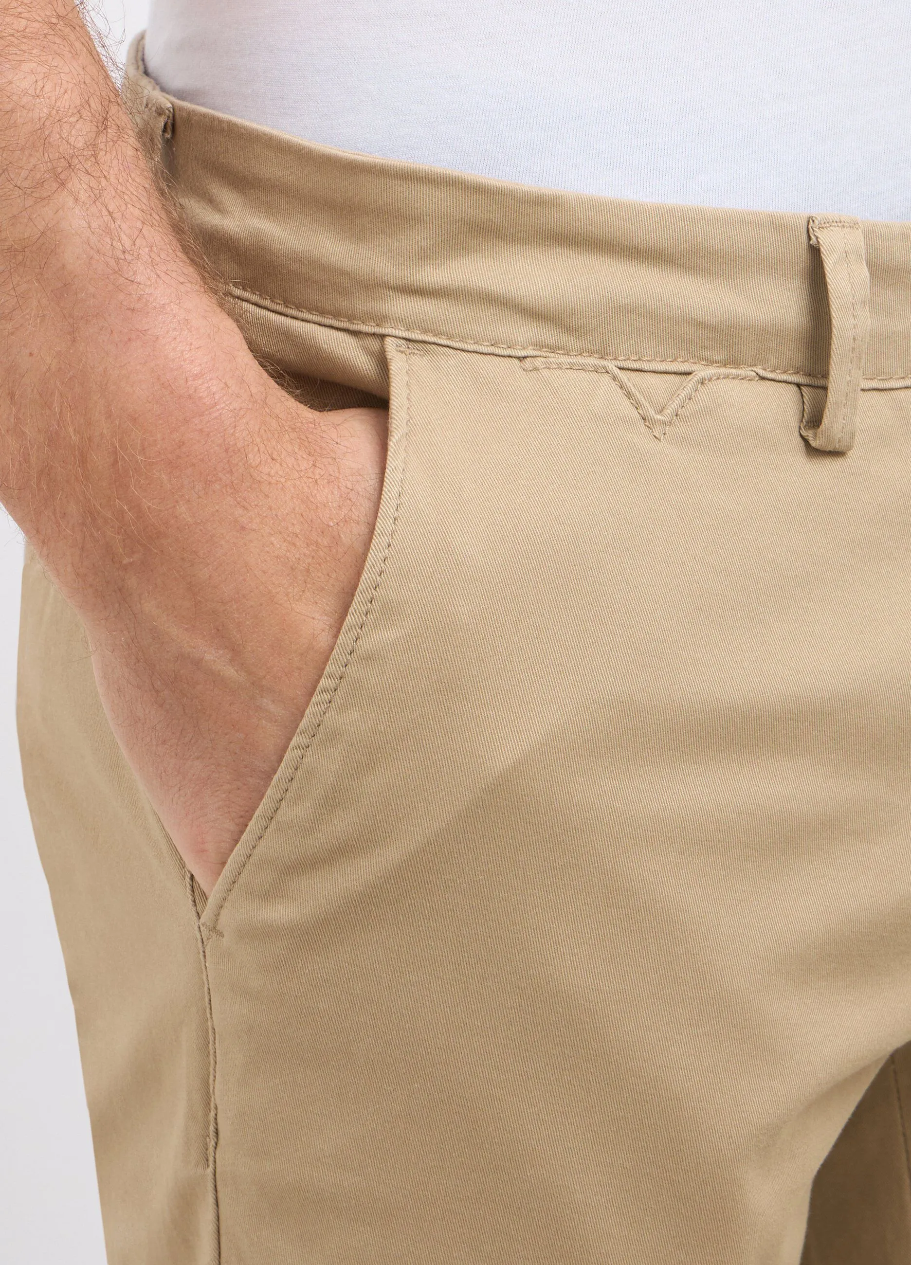 Pantaloni chino in cotone stretch uomo
