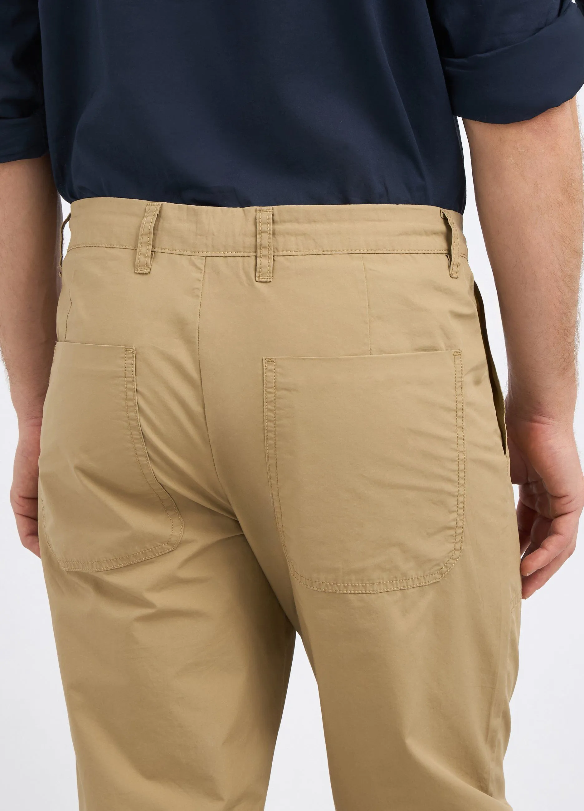 Pantaloni chino in puro cotone uomo