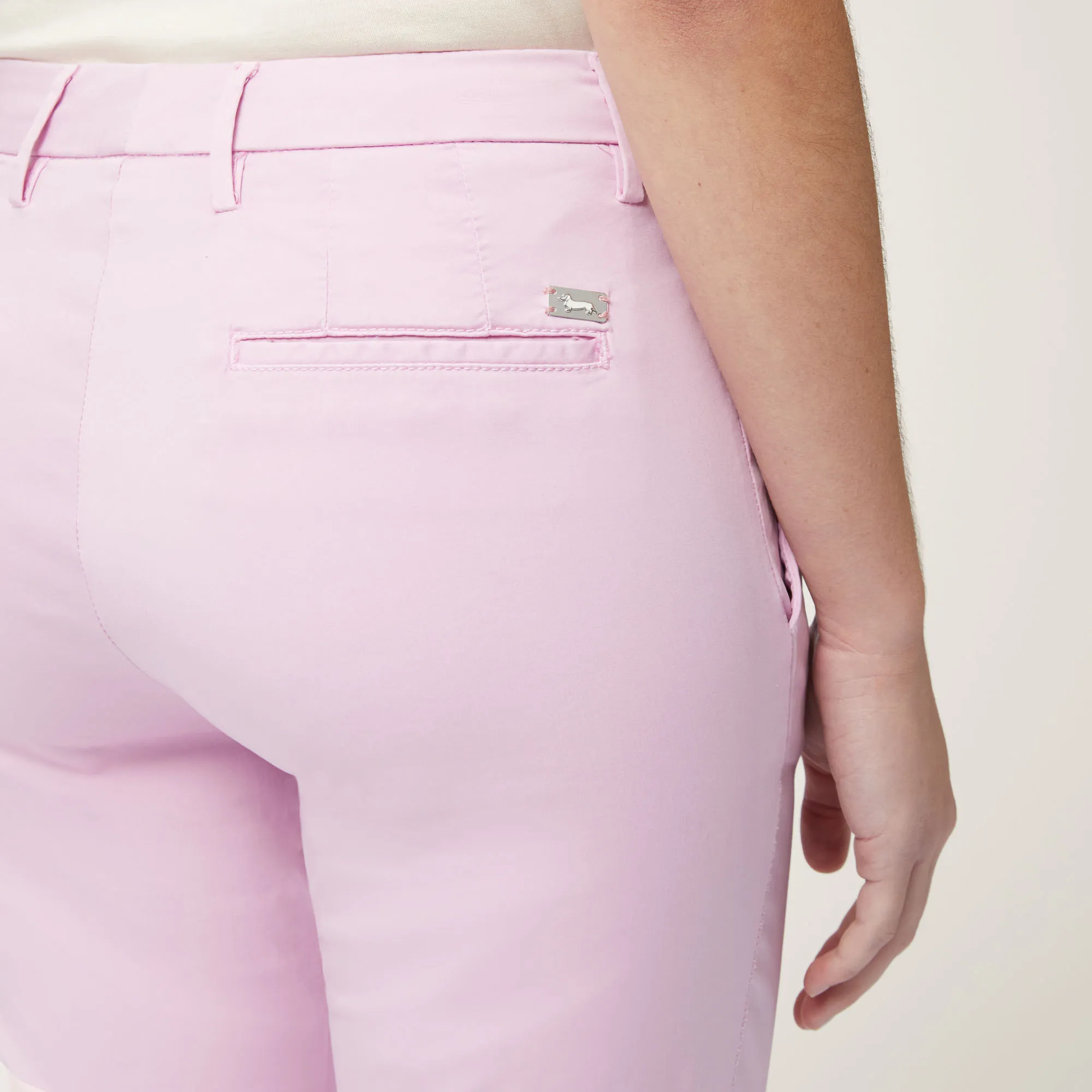 Pantaloni Chino In Raso