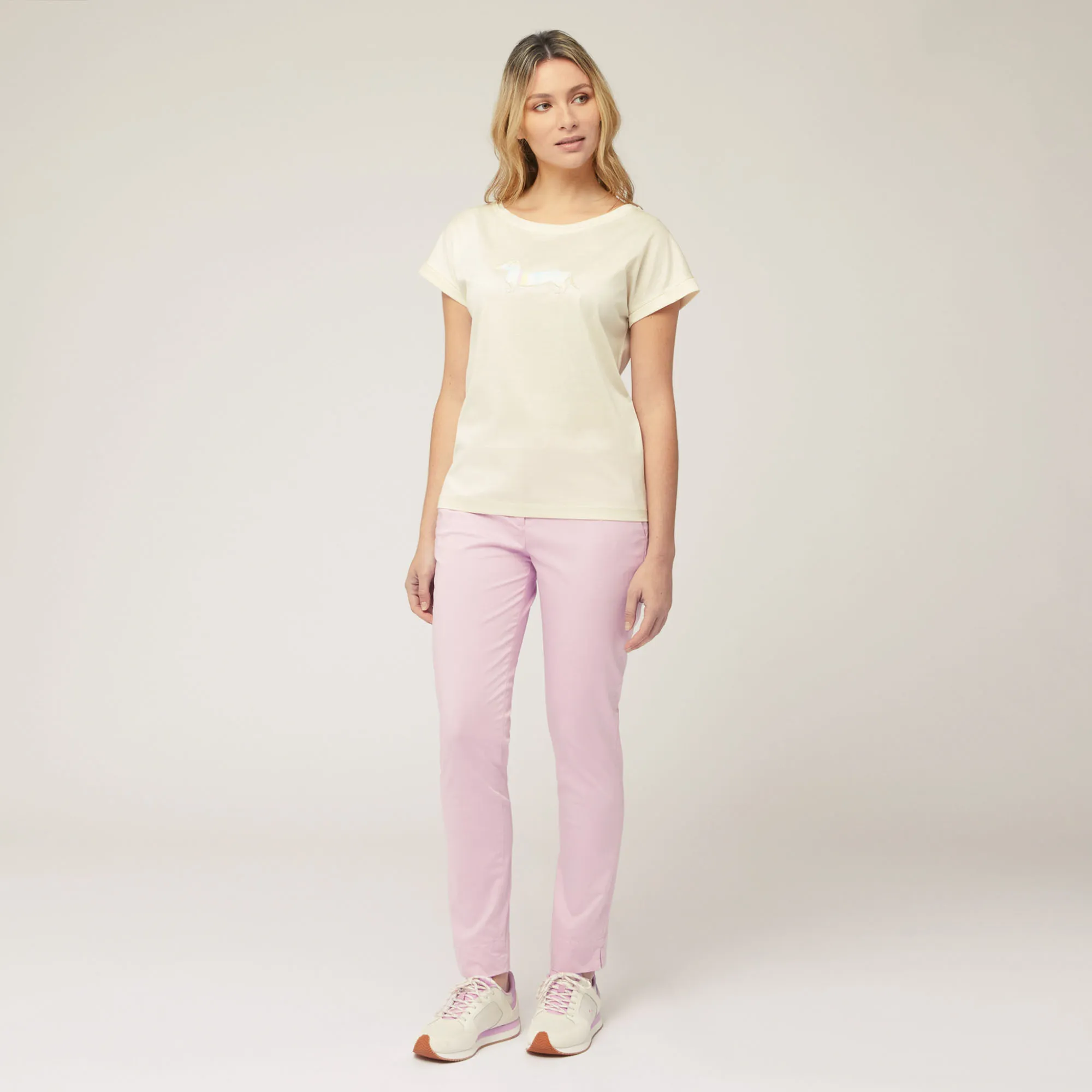 Pantaloni Chino In Raso