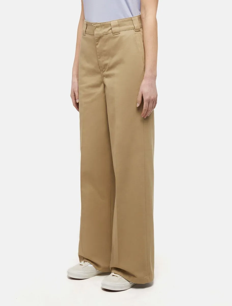 PANTALONI Donna DICKIES W WIDE LEG PANT DK0A4YSE KHK KHAKI