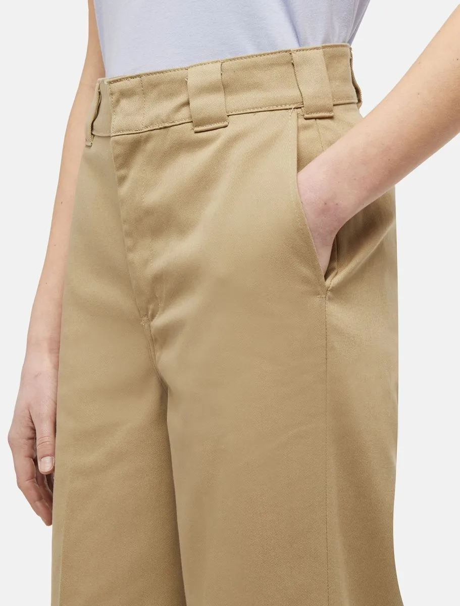 PANTALONI Donna DICKIES W WIDE LEG PANT DK0A4YSE KHK KHAKI