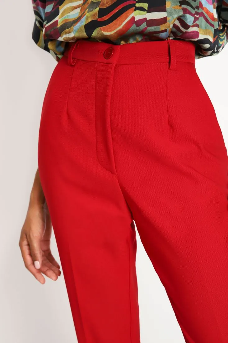 Pantaloni flare monocolour con piega stirata