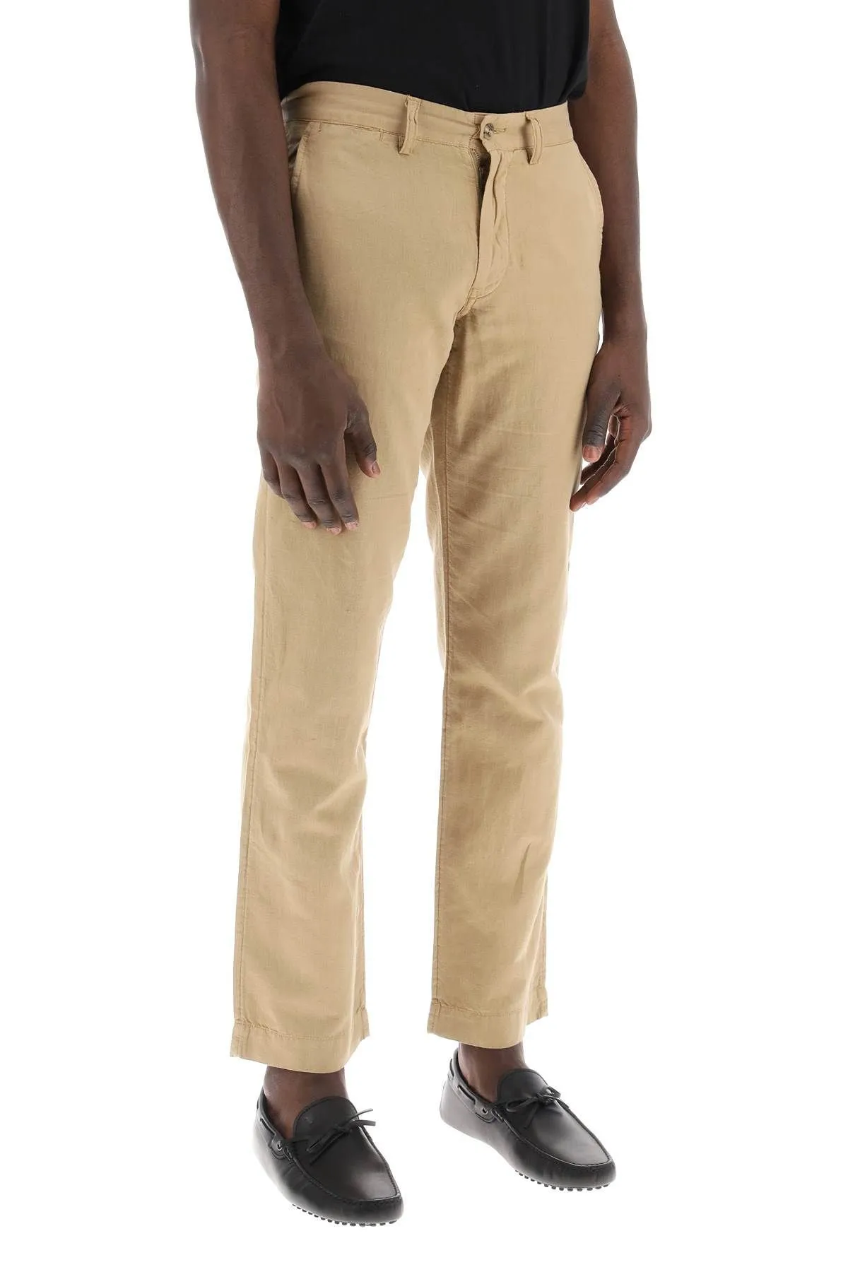 Pantaloni in lino e cotone