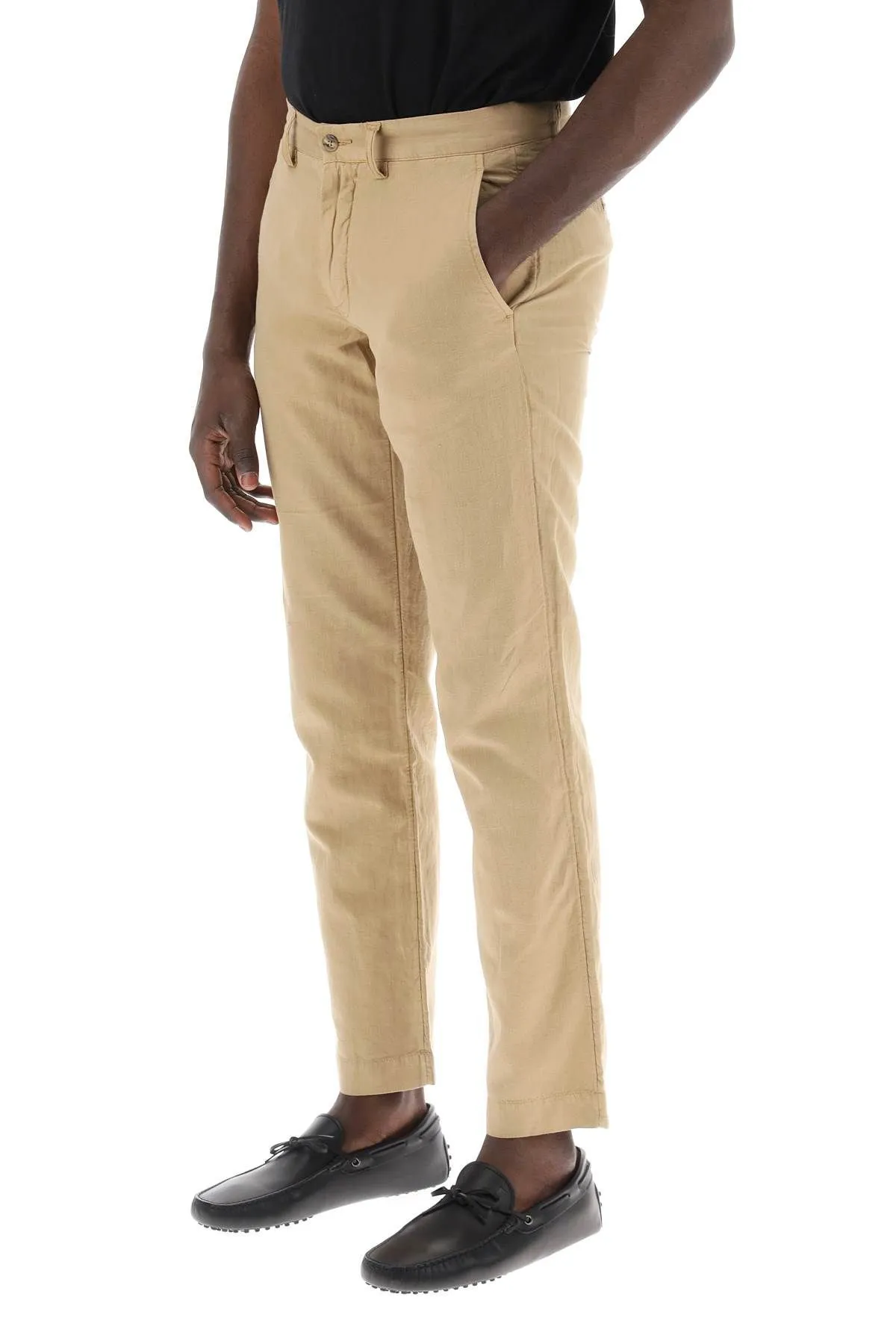Pantaloni in lino e cotone