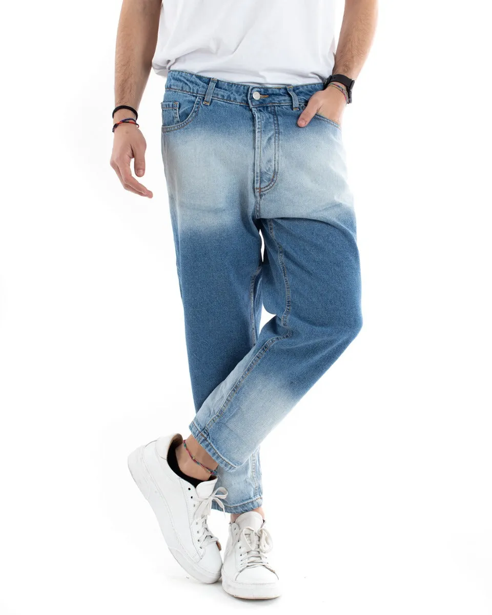 Pantaloni Jeans Uomo Regular Fit Denim Stone Washed Casual GIOSAL-P5593A