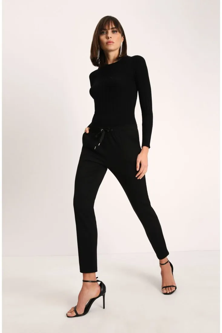 Pantaloni joggers monocolour con vita elasticizzata