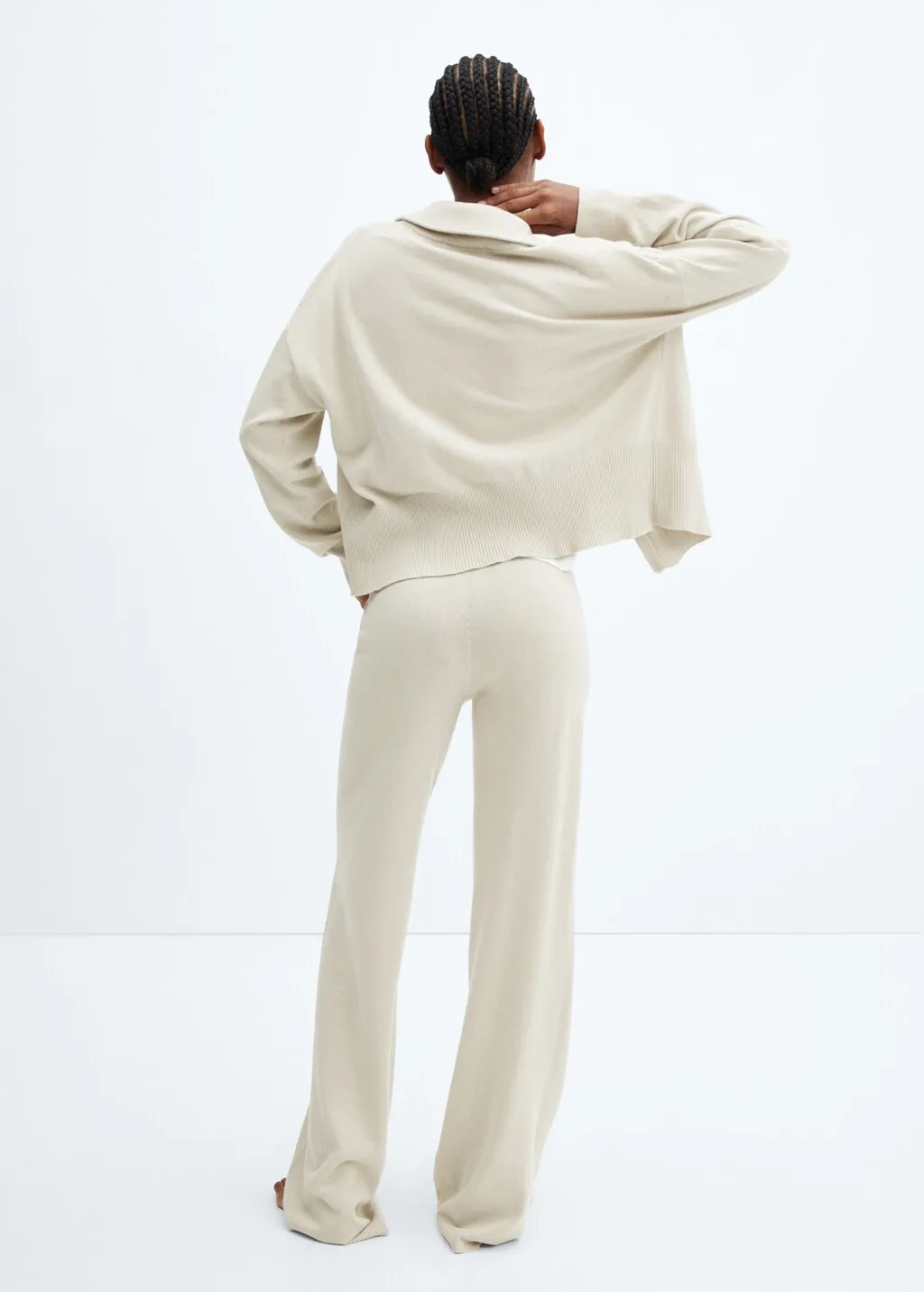 Pantaloni pigiama wideleg cotone e lino