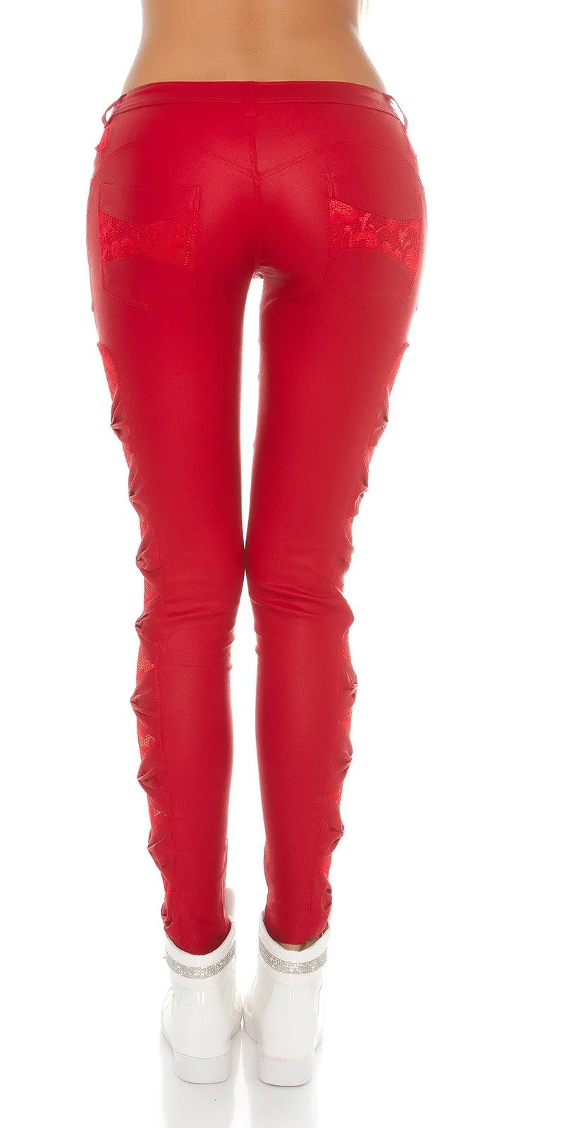 Pantaloni rossi con pizzo 0000H19011 - taglia XL