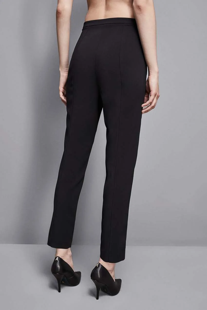 Pantaloni Sigaretta Crepe Essential Nero Patrizia Pepe