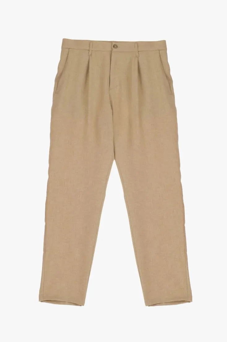 Pantaloni slim-fit effetto denim con pinces
