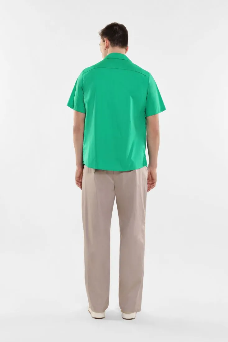 Pantaloni straight con cinghie in vita e pinces