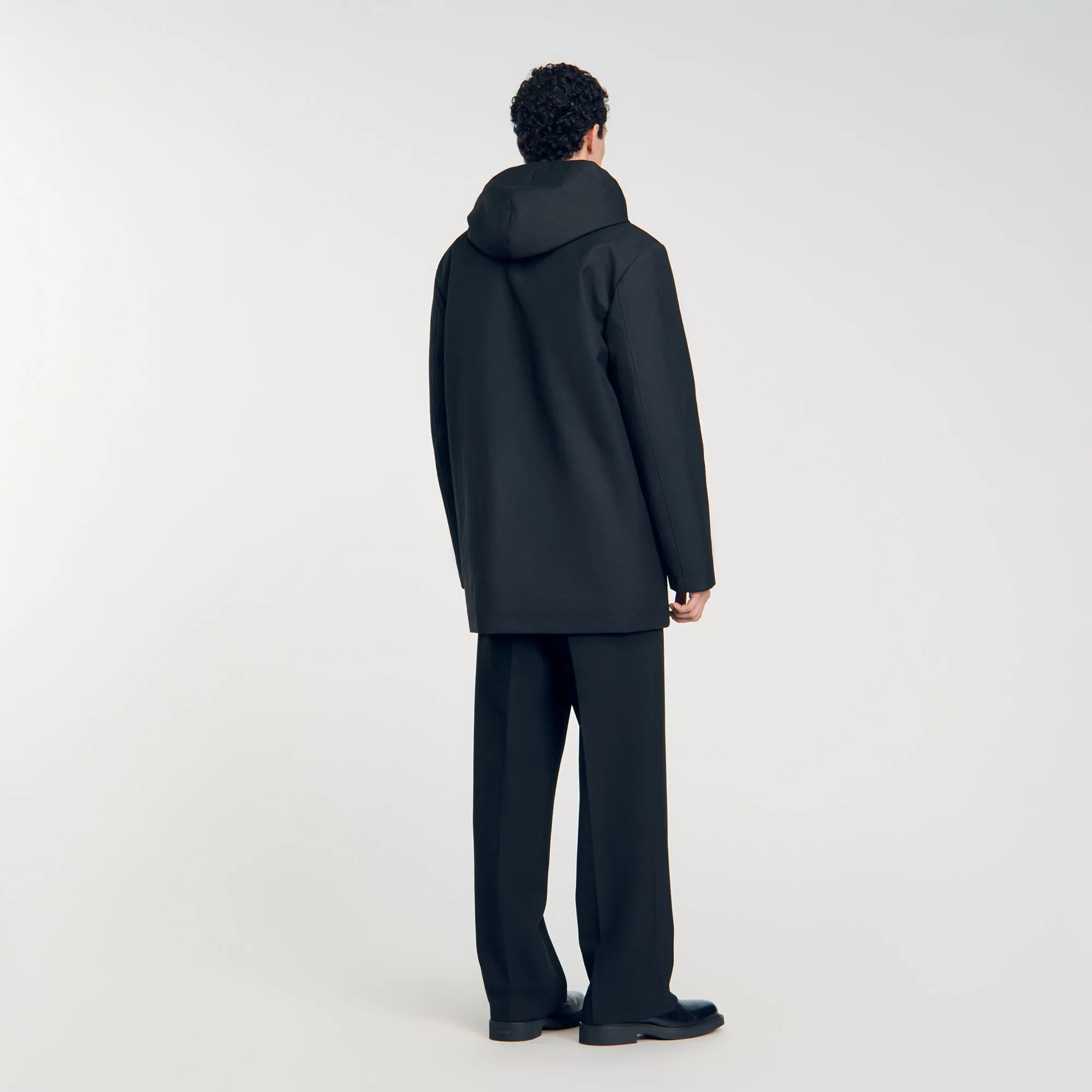 Parka con zip e cappuccio
