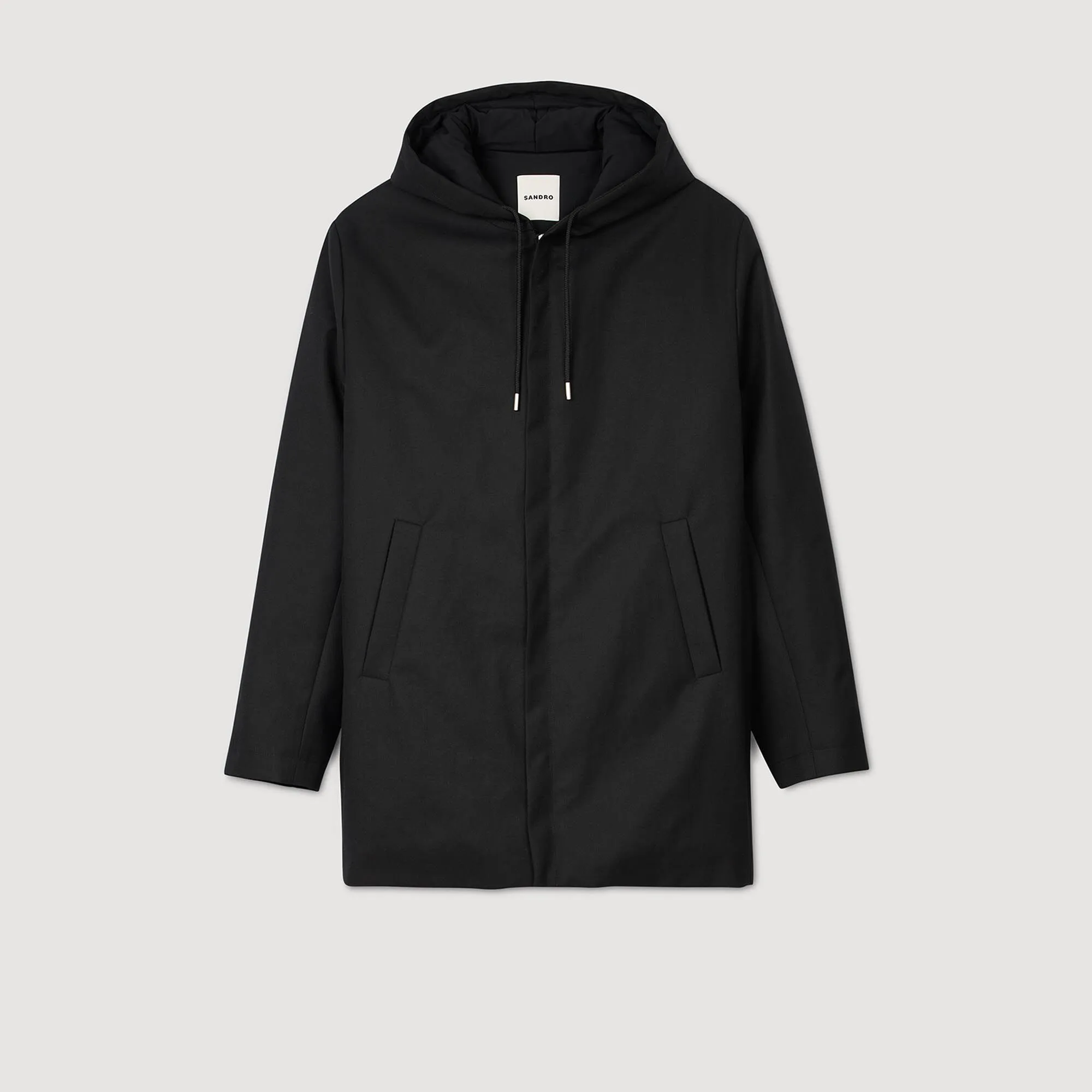 Parka con zip e cappuccio