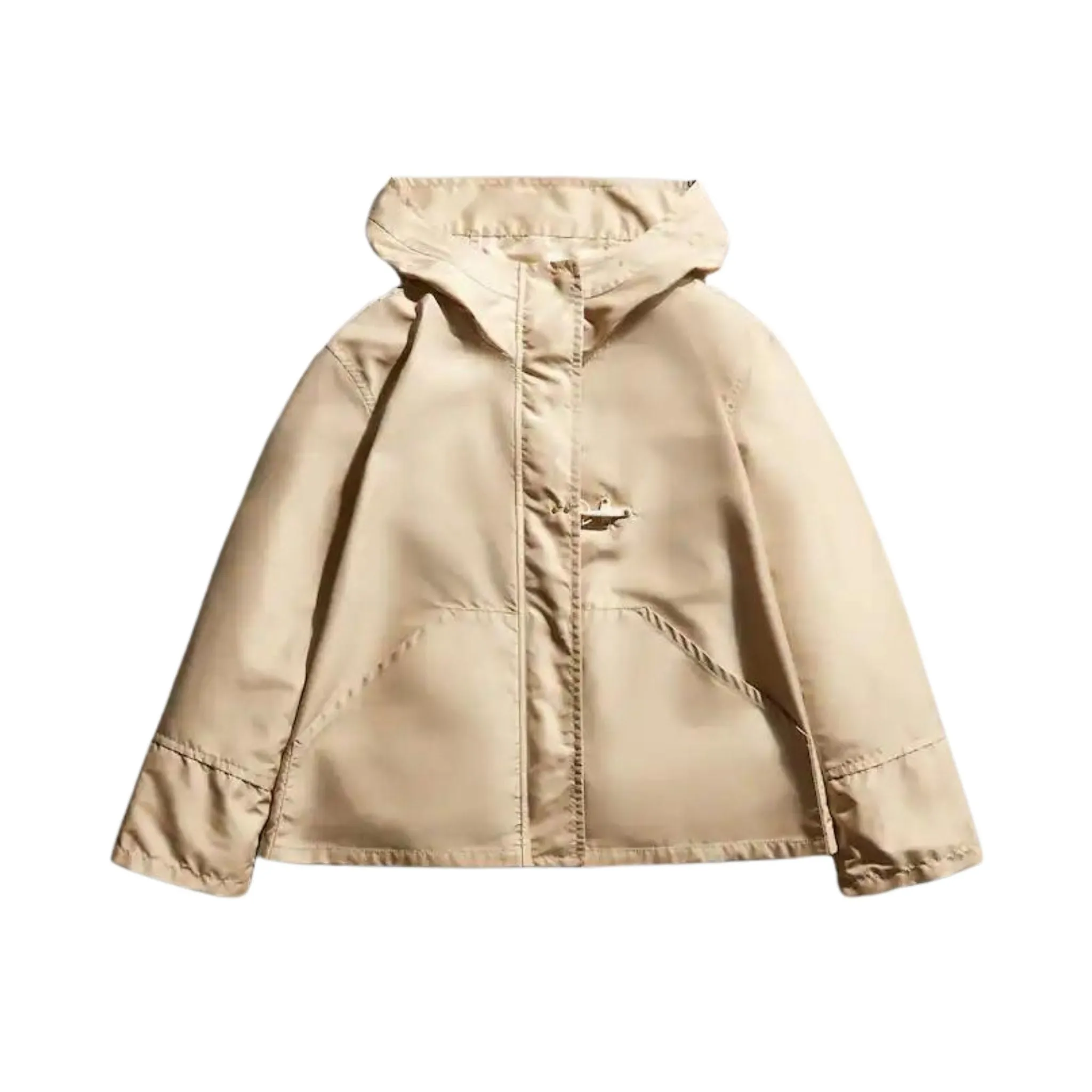 Parka Donna corto idrorepellente Beige