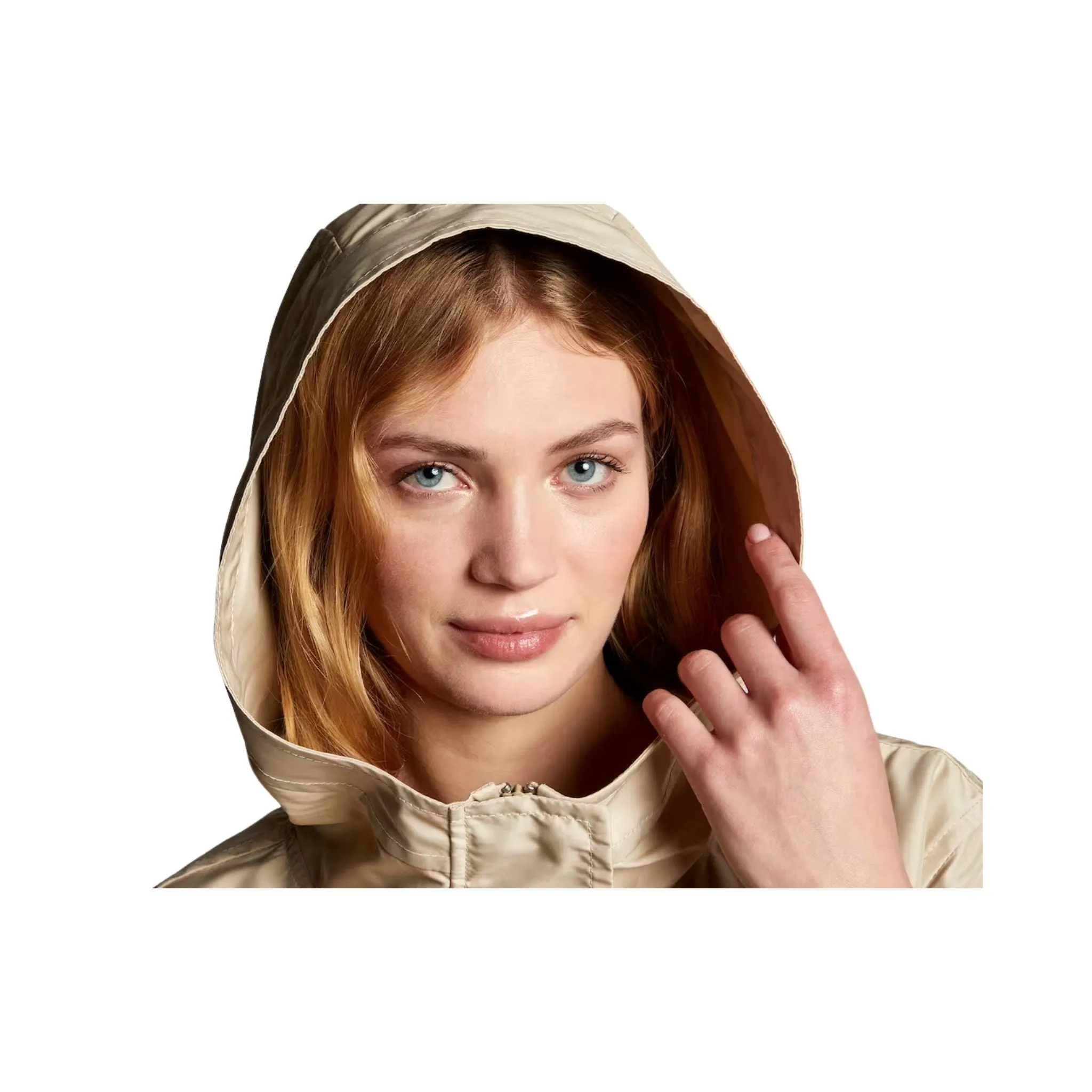 Parka Donna corto idrorepellente Beige