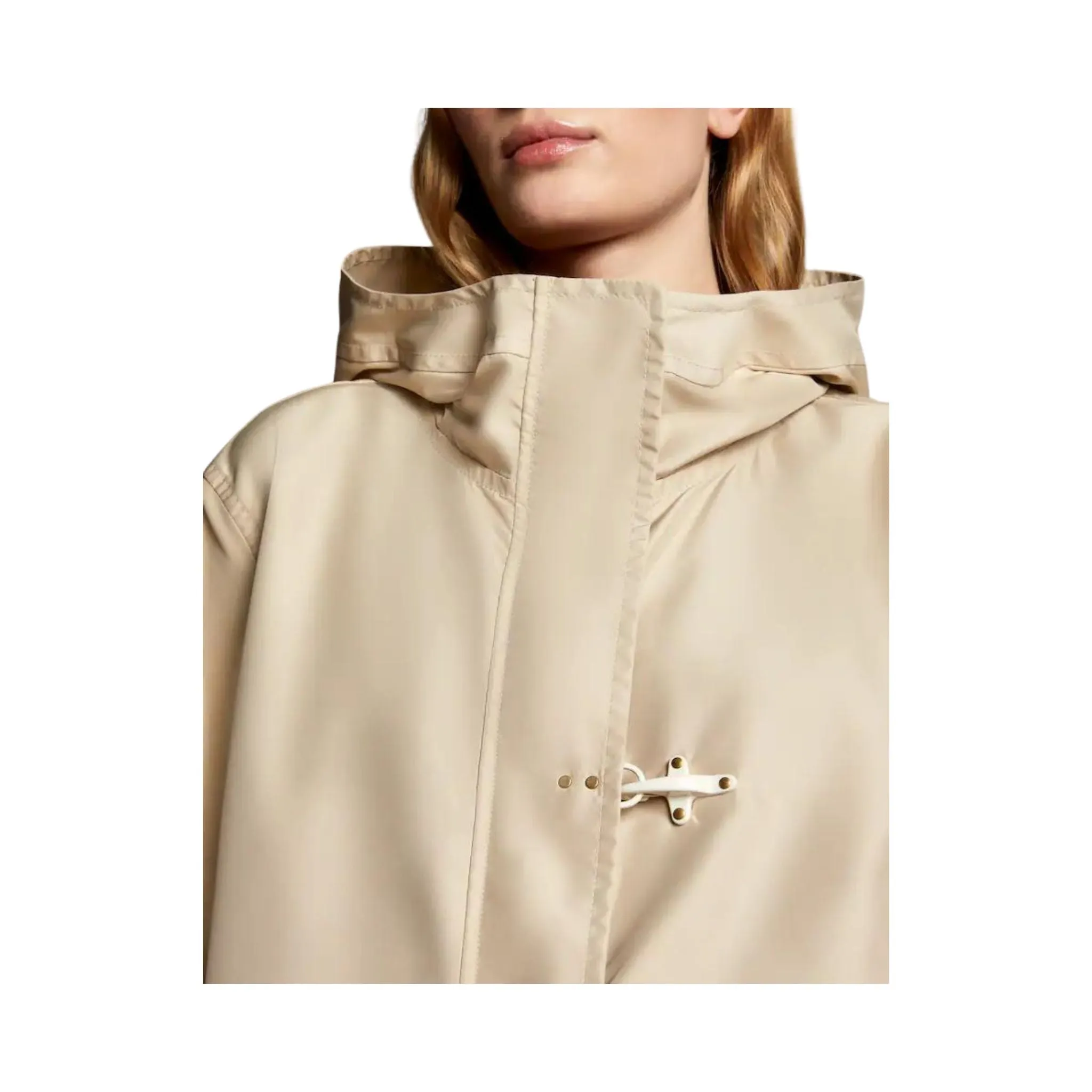 Parka Donna corto idrorepellente Beige