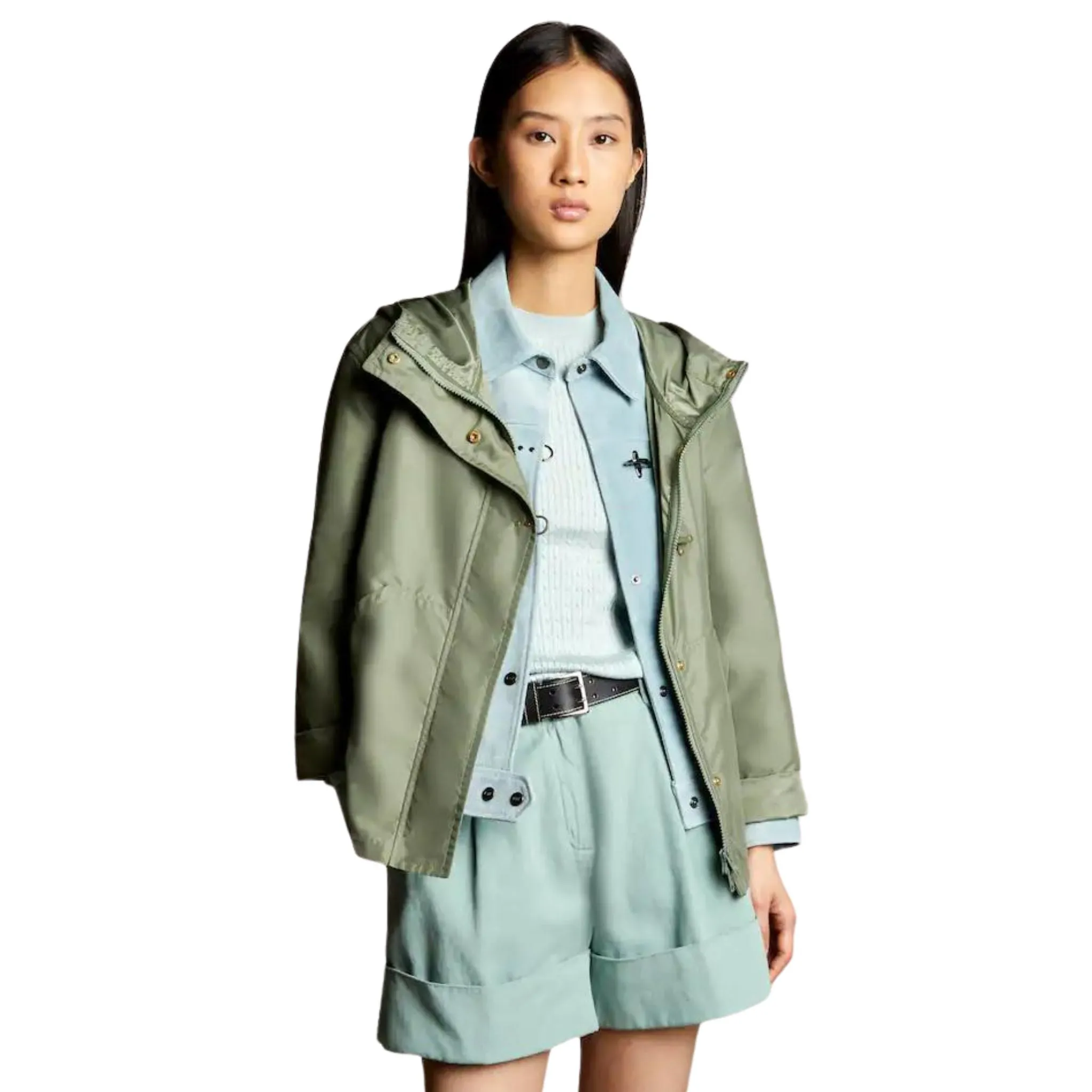Parka Donna corto idrorepellente Verde