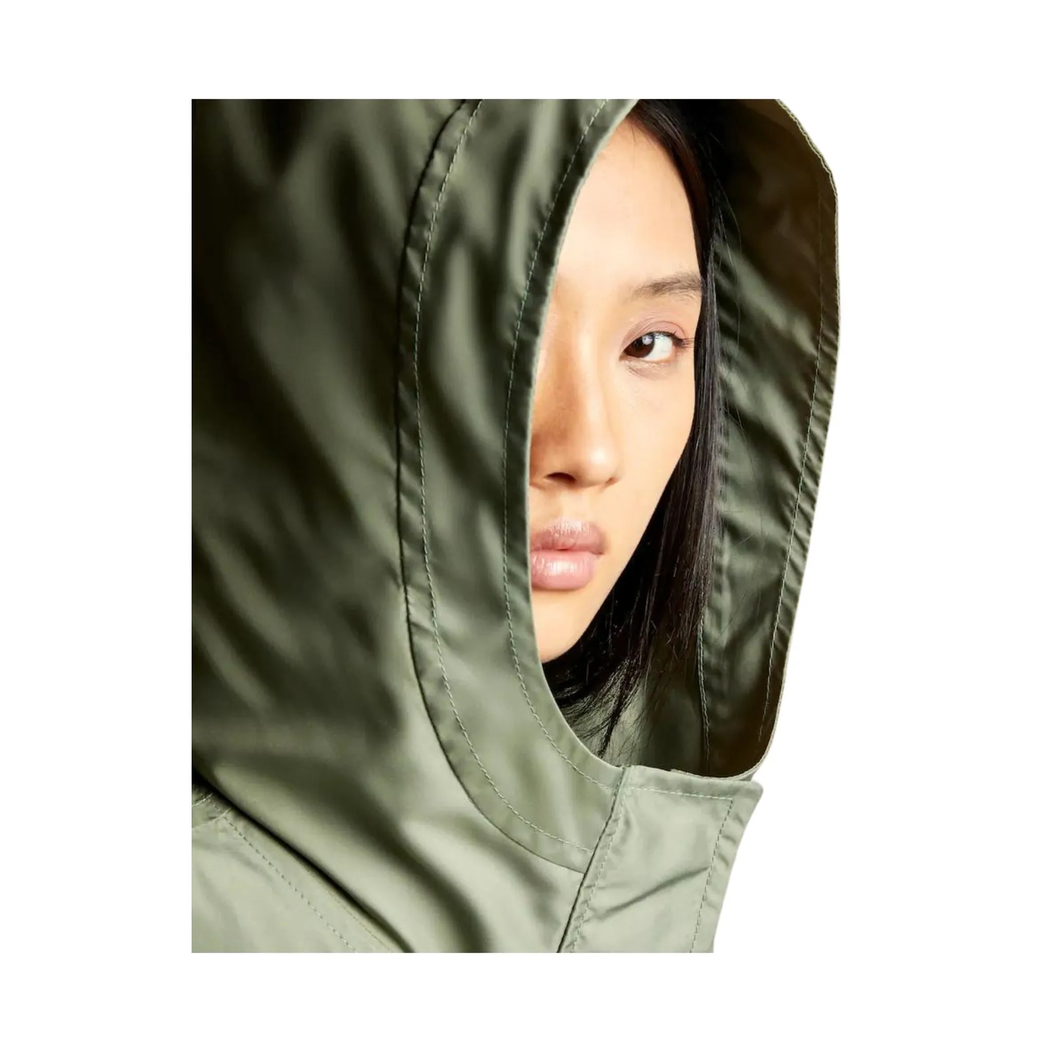 Parka Donna corto idrorepellente Verde