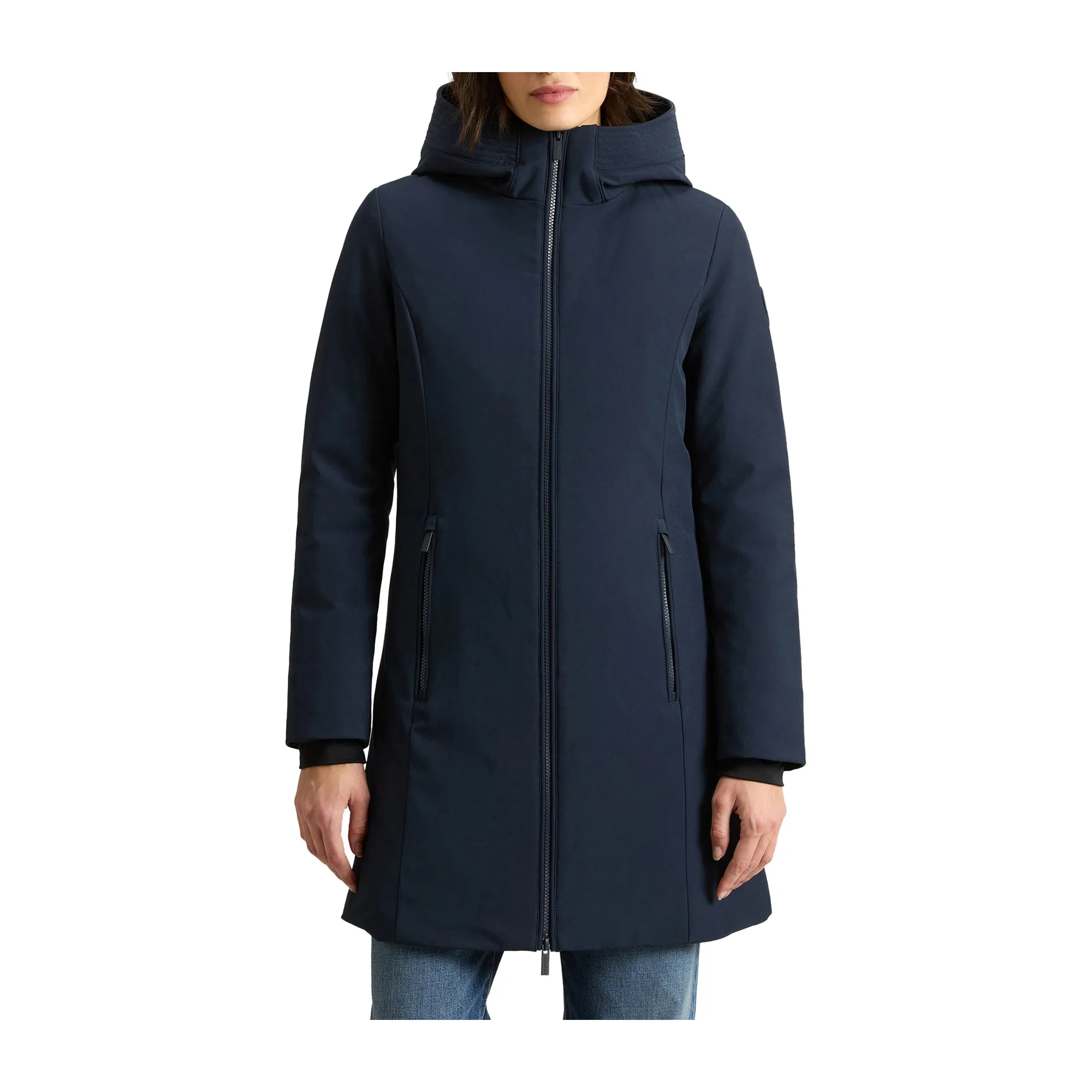 Parka Donna lungo Firth liscio Blu