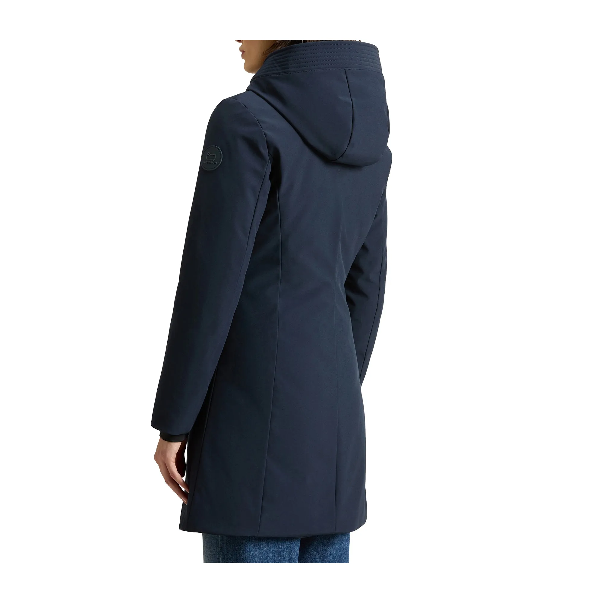 Parka Donna lungo Firth liscio Blu