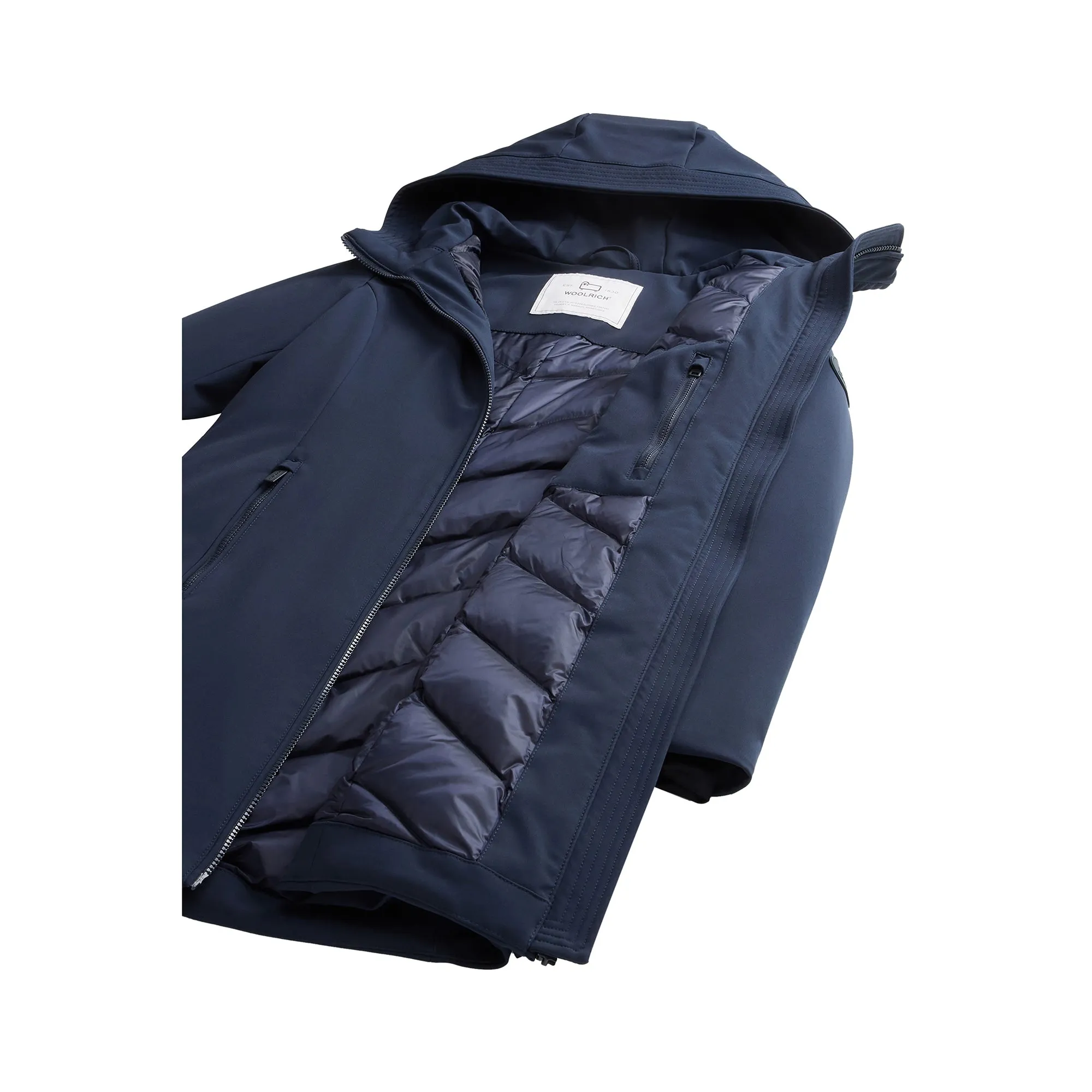 Parka Donna lungo Firth liscio Blu