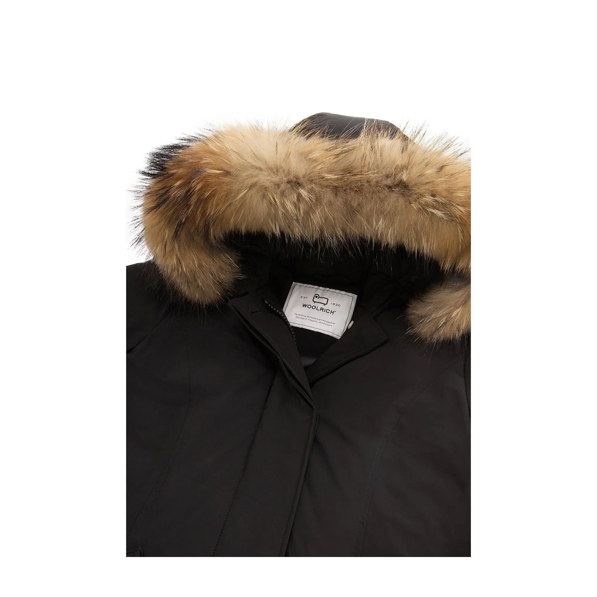 Parka Donna Luxury Artic con pelliccia Nero