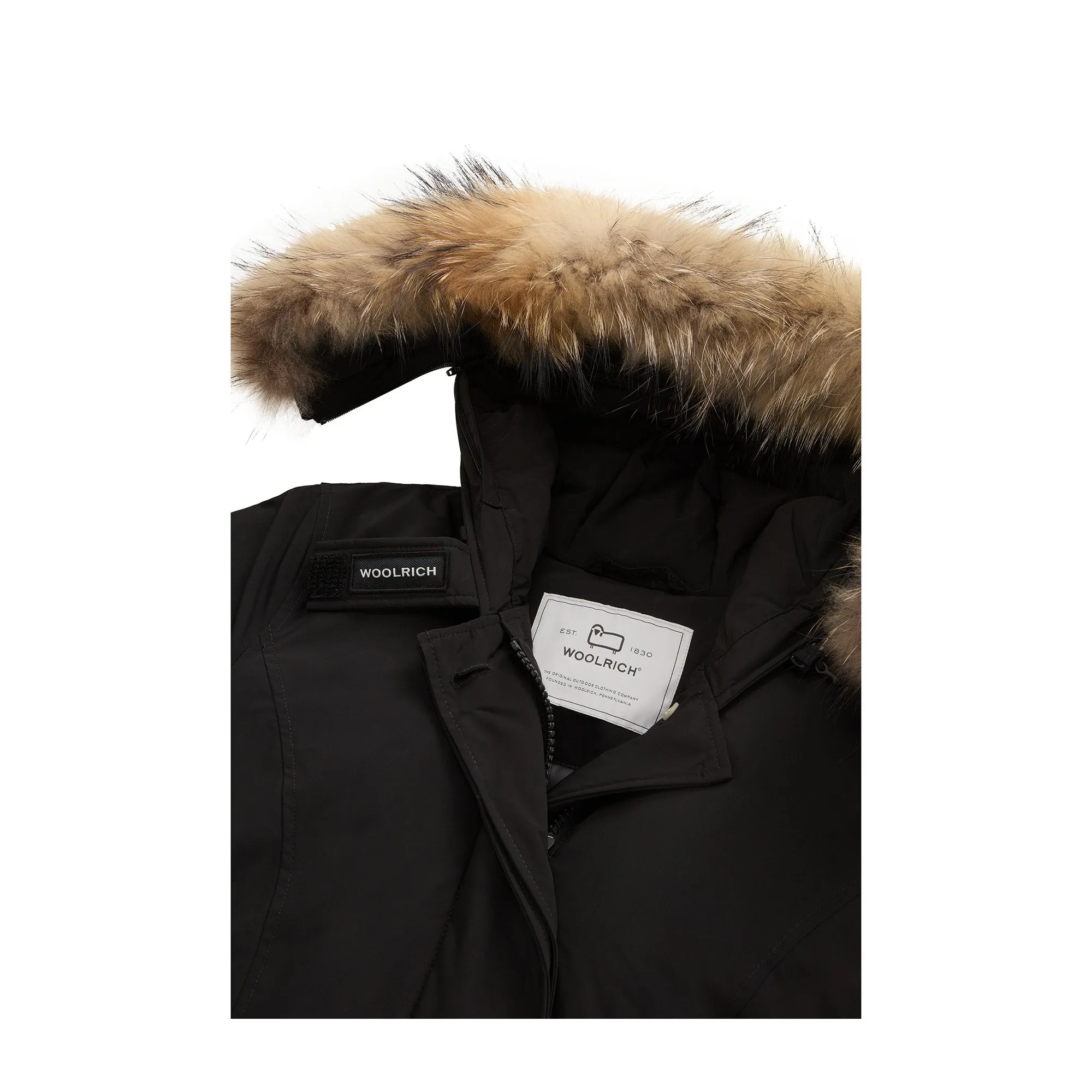 Parka Donna Luxury Artic con pelliccia Nero