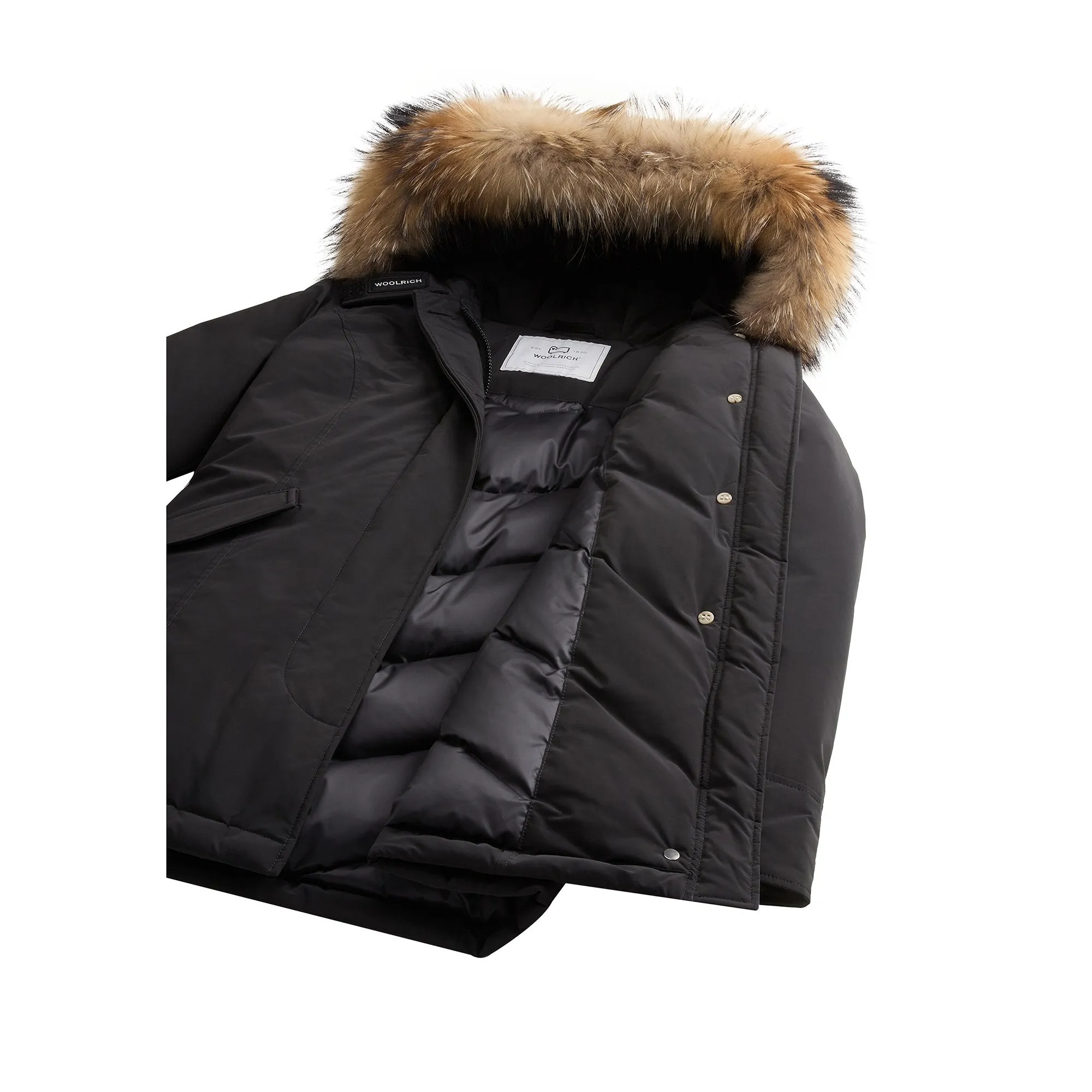 Parka Donna Luxury Artic con pelliccia Nero