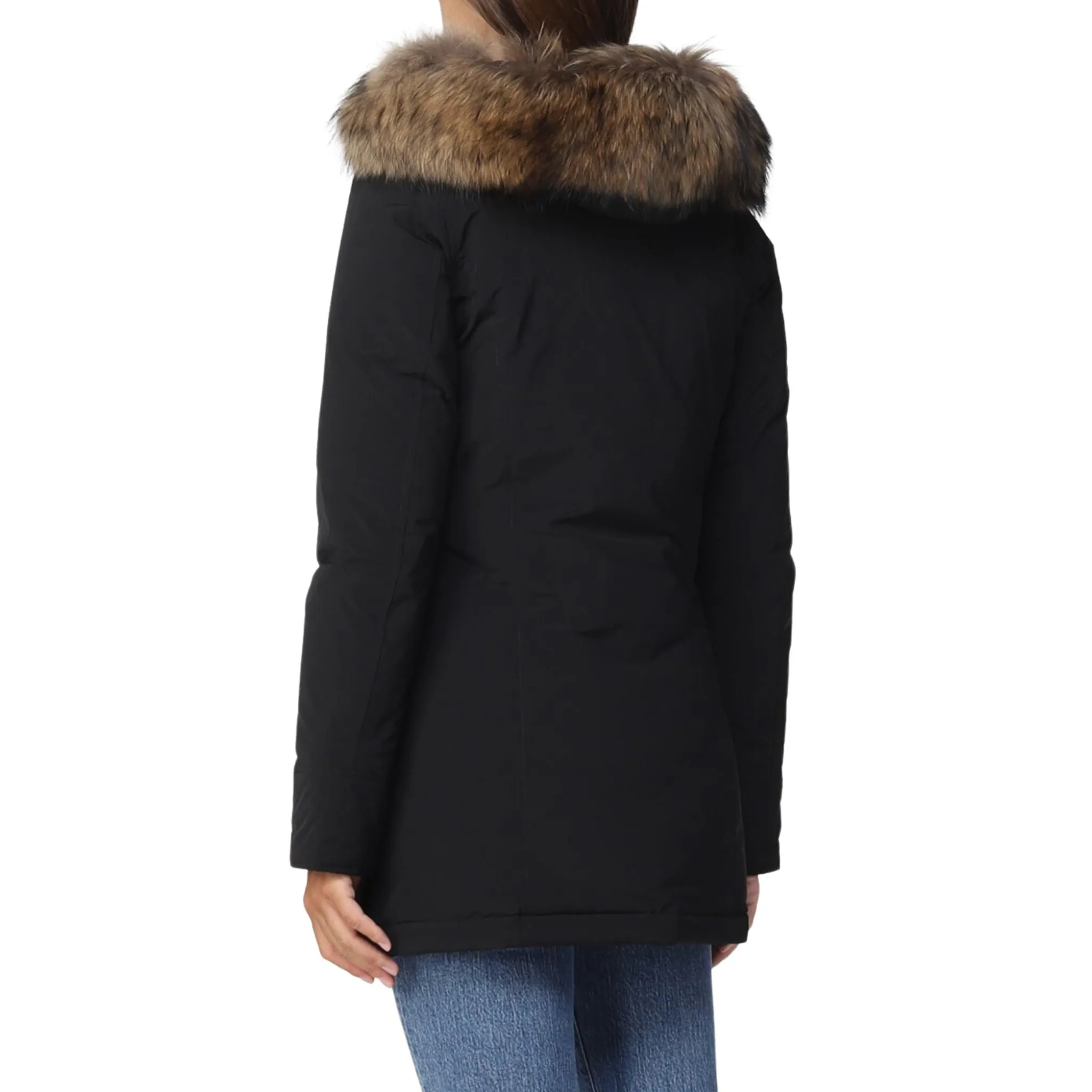 Parka Donna Nero con cappuccio