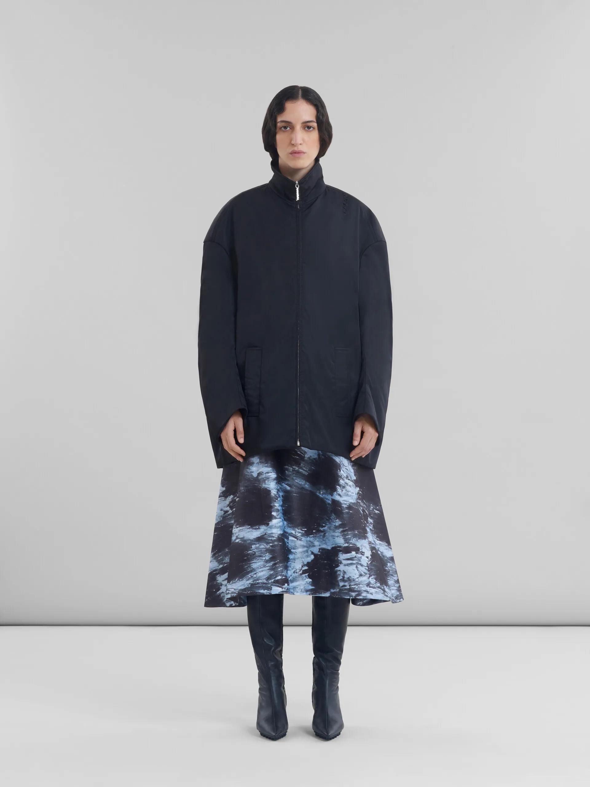 Parka in twill nero