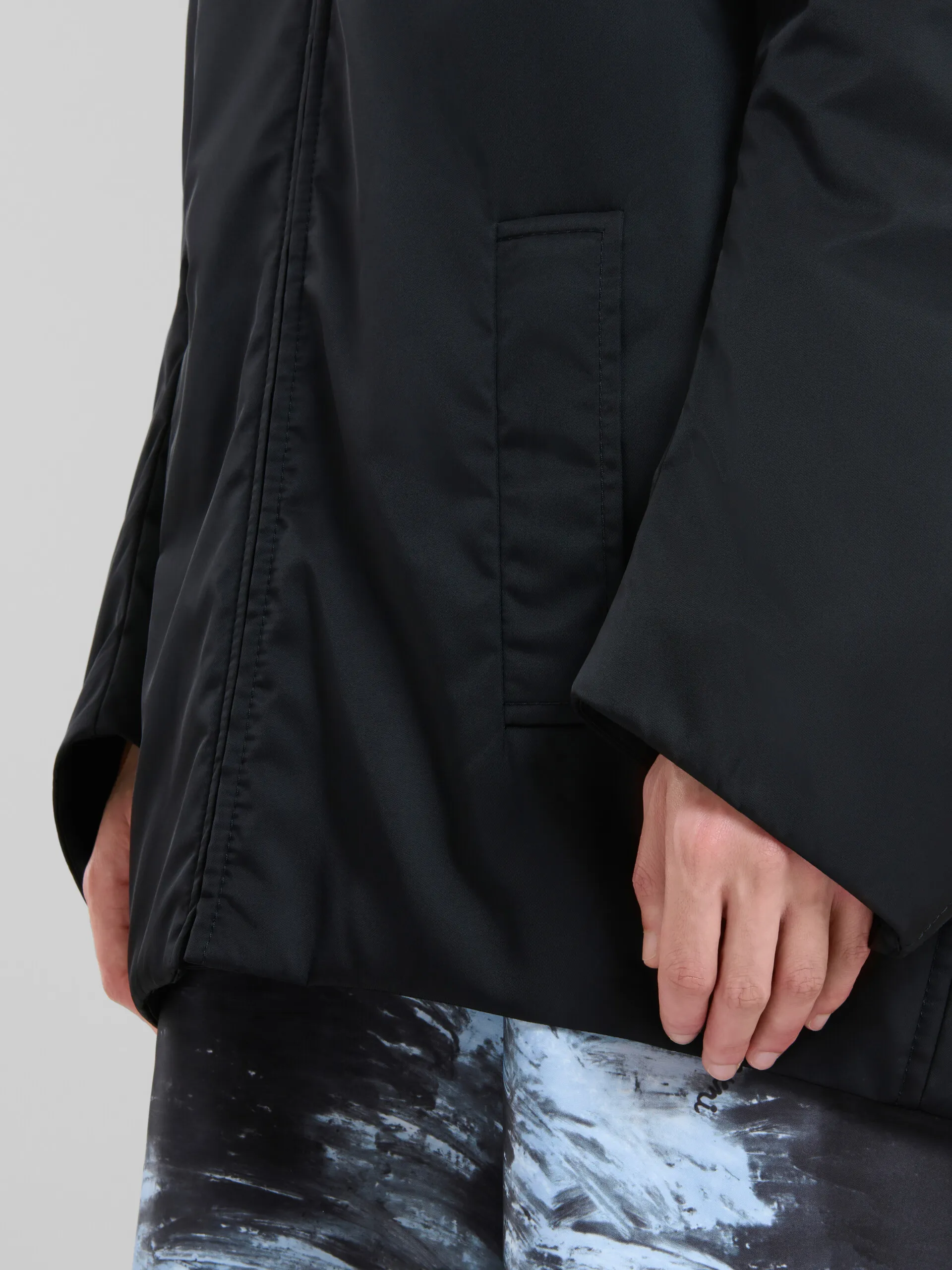 Parka in twill nero