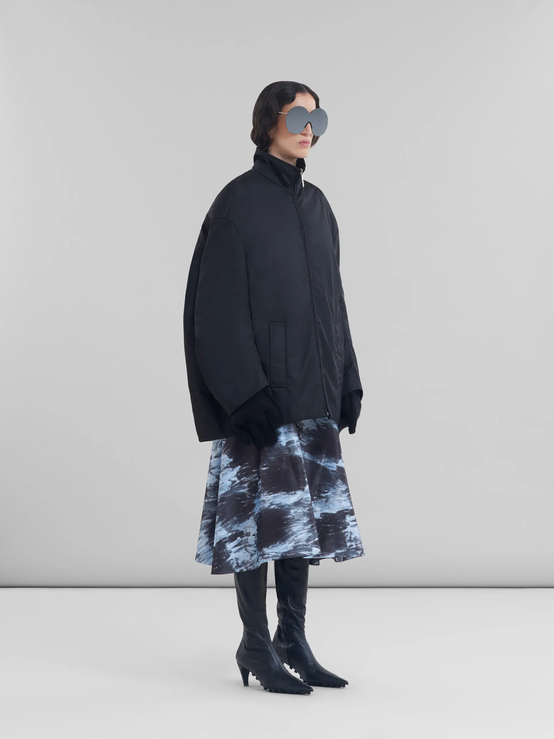 Parka in twill nero