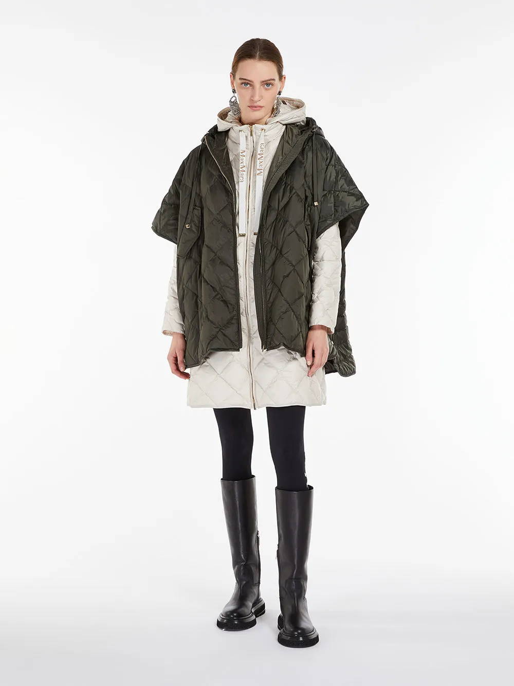 PARKA MIDI IN TELA ANTIGOCCIA