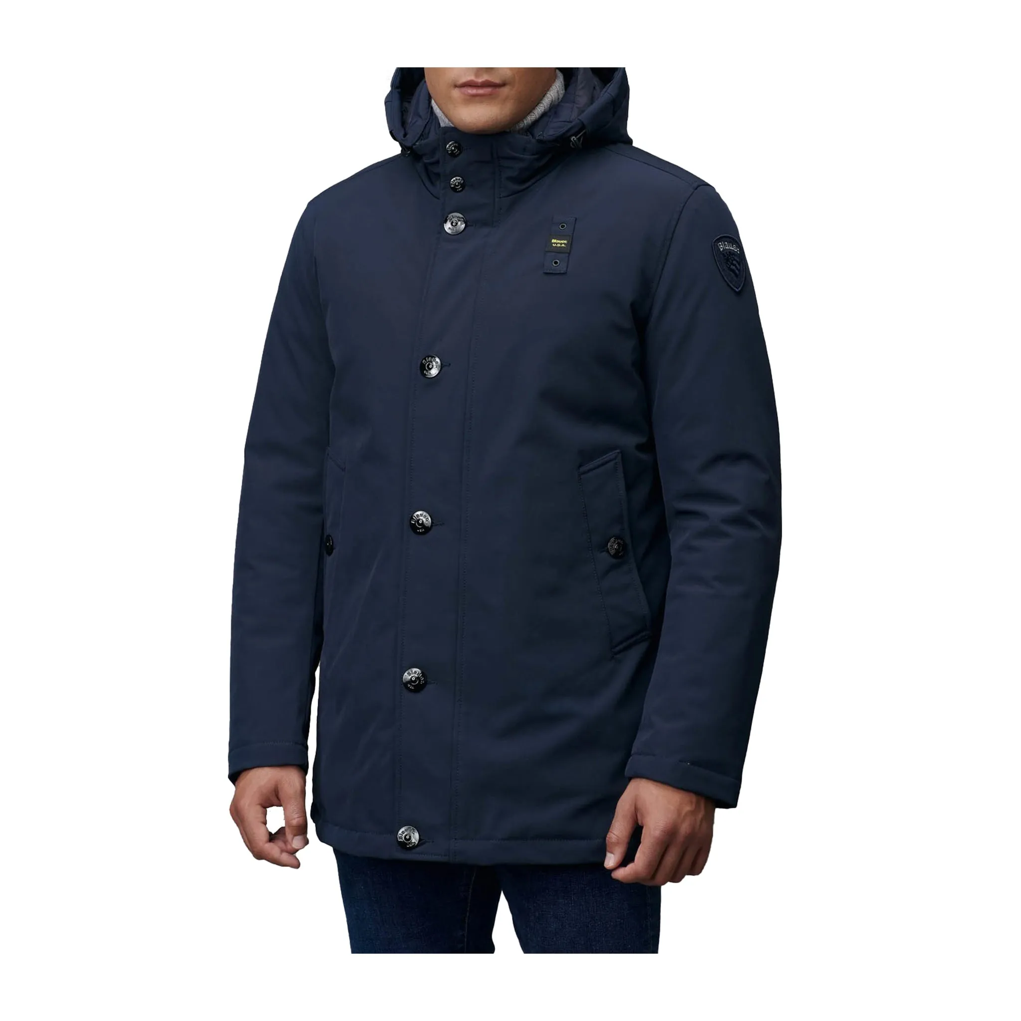 Parka Uomo Chester con cappuccio Blu