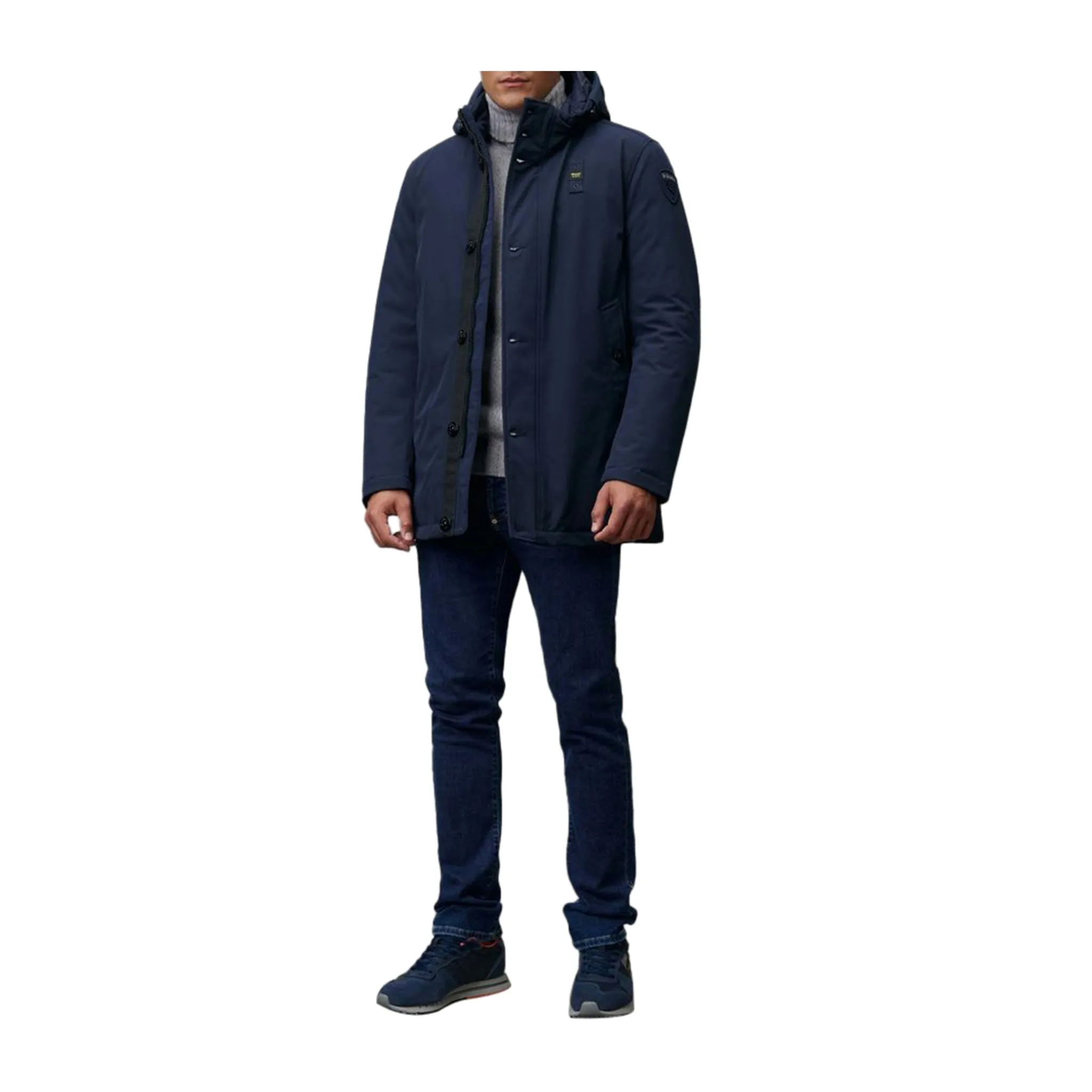 Parka Uomo Chester con cappuccio Blu