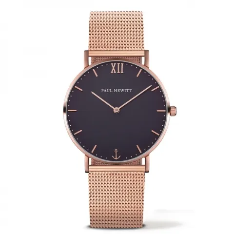 PAUL HEWITT Watch Sailor Line Blue Lagoon IP Rose Gold Metal Watchstrap IP Rose Gold