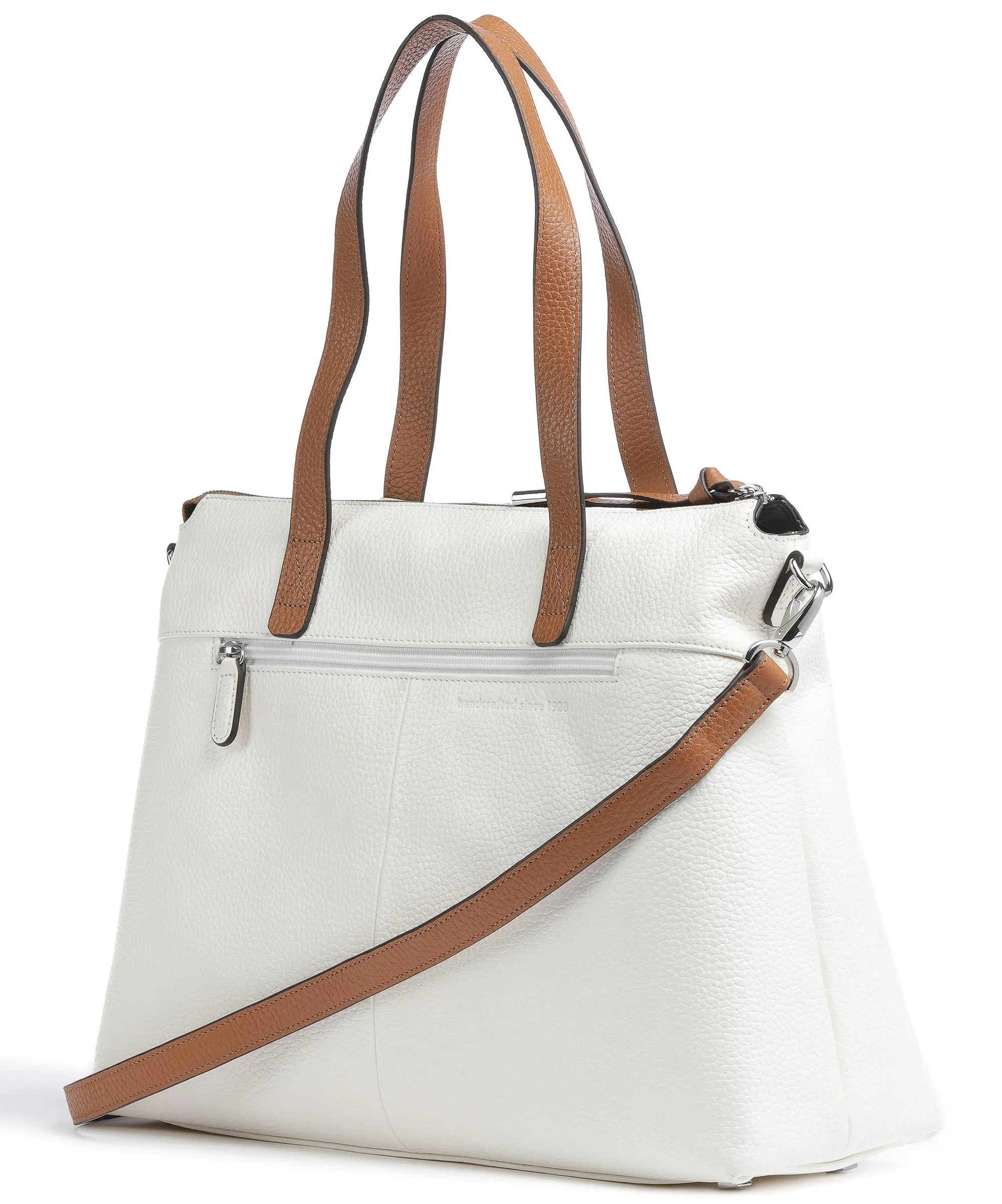  Picard Stripes Borsa shopper pelle di vacchetta grana bianco/marrone  