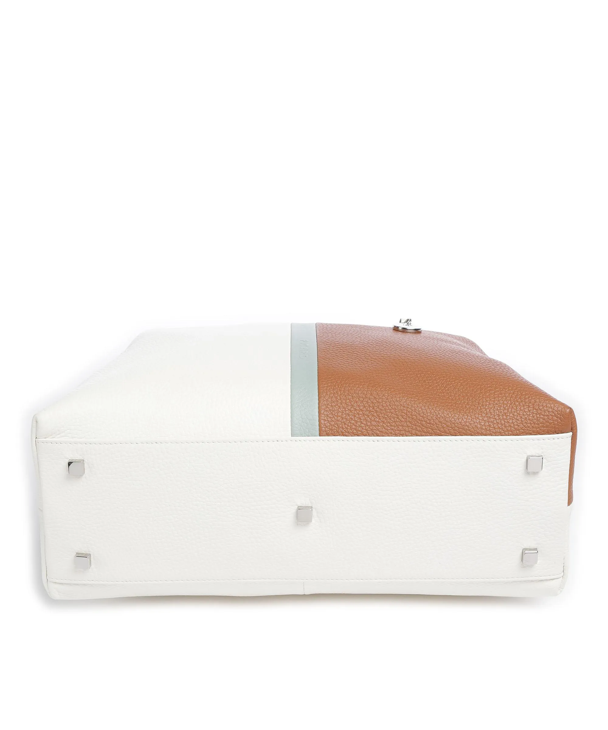  Picard Stripes Borsa shopper pelle di vacchetta grana bianco/marrone  