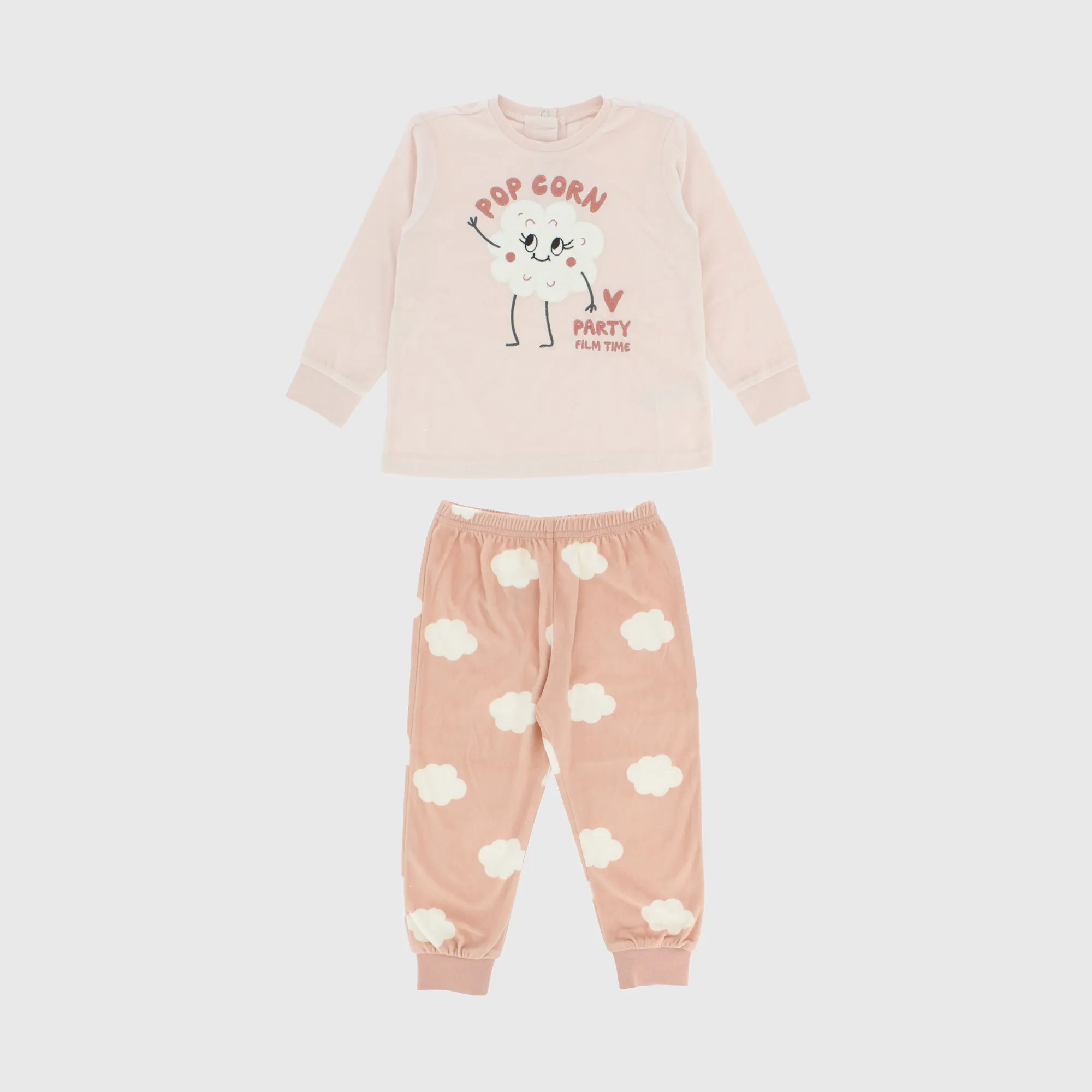 Pigiama in ciniglia da bambina, ROSA            