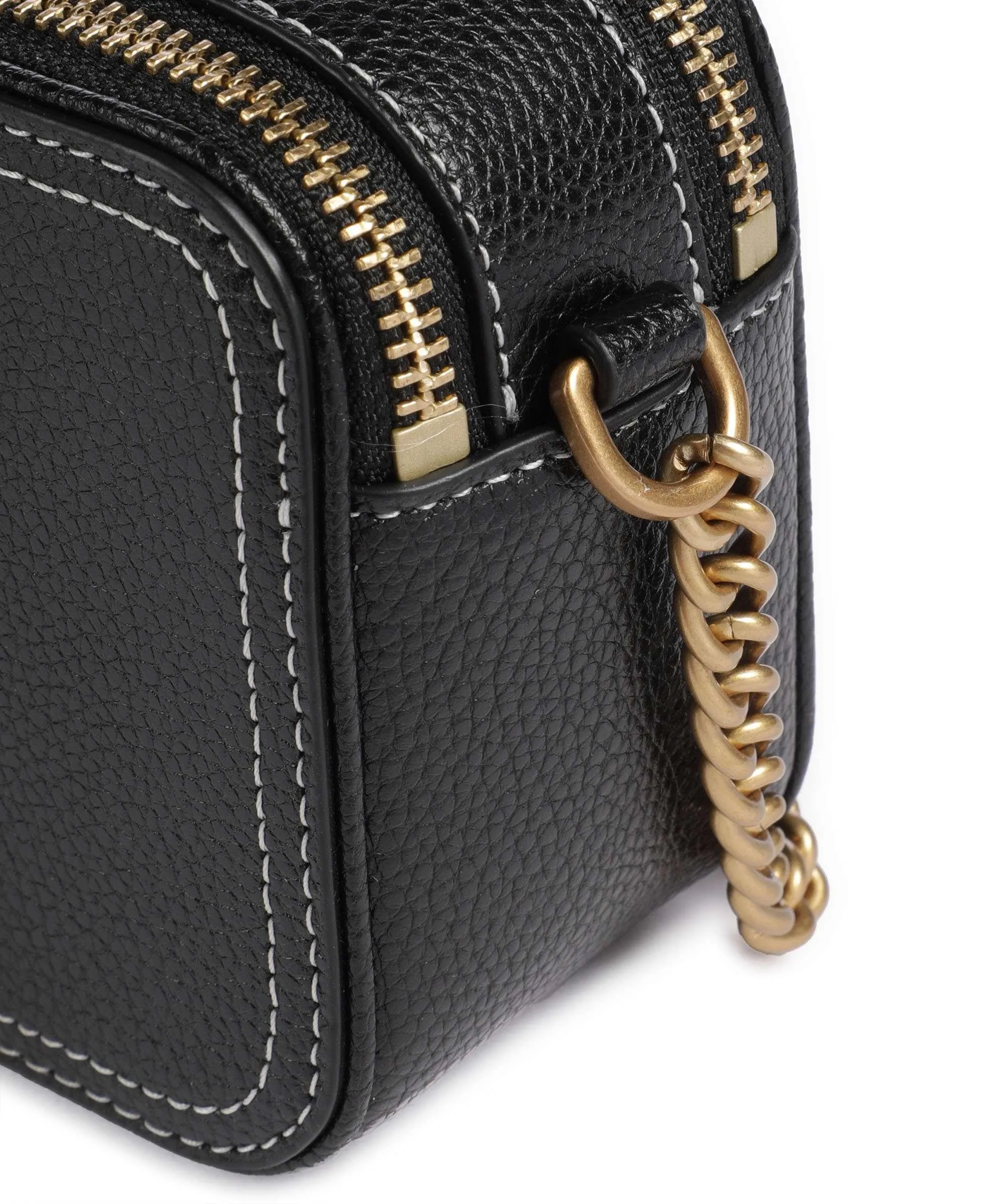  Pinko Carrie Borsa a tracolla pelle di vacchetta grana nero  