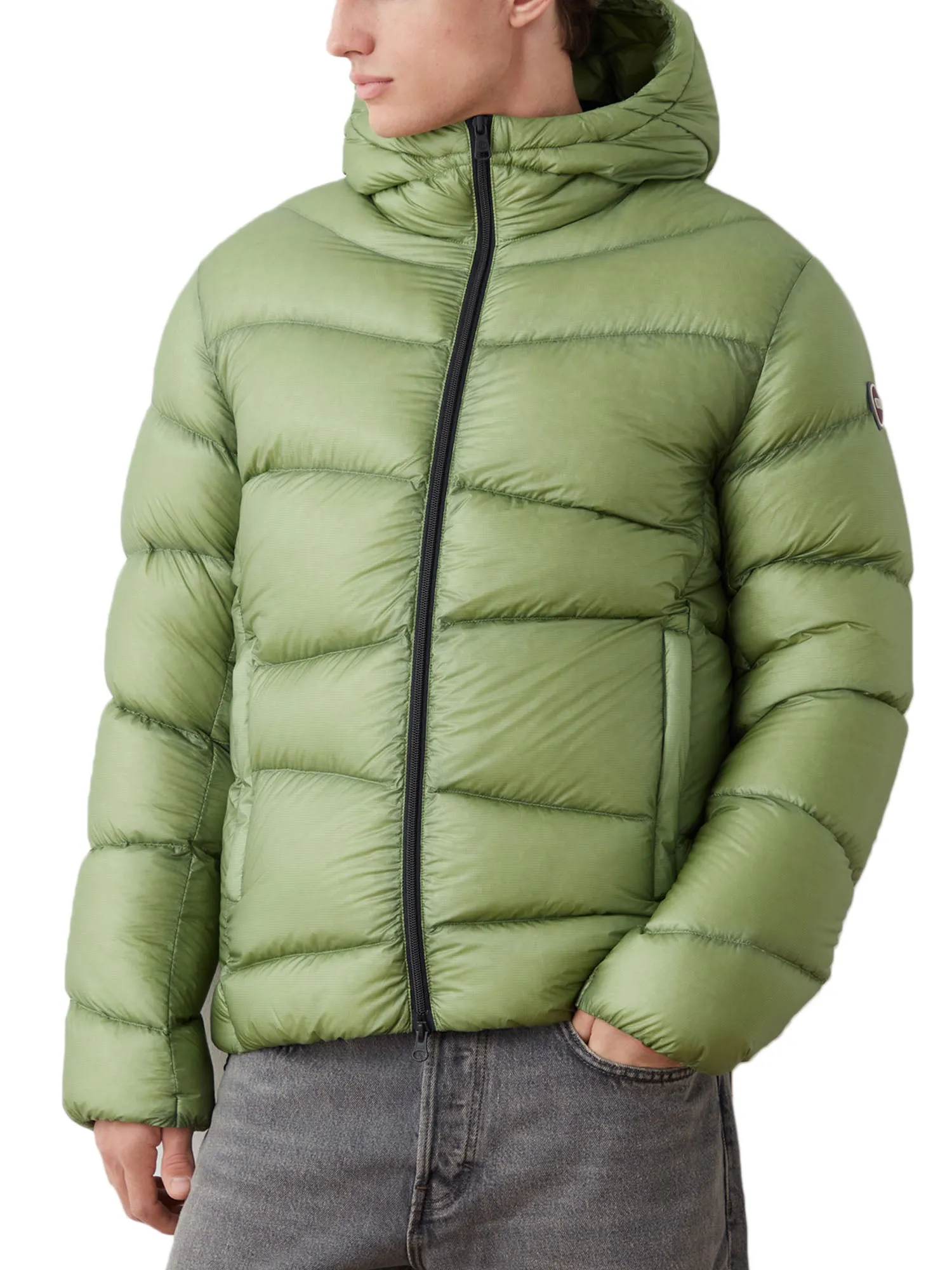 Piumino ad Onde in Nylon Ripstop