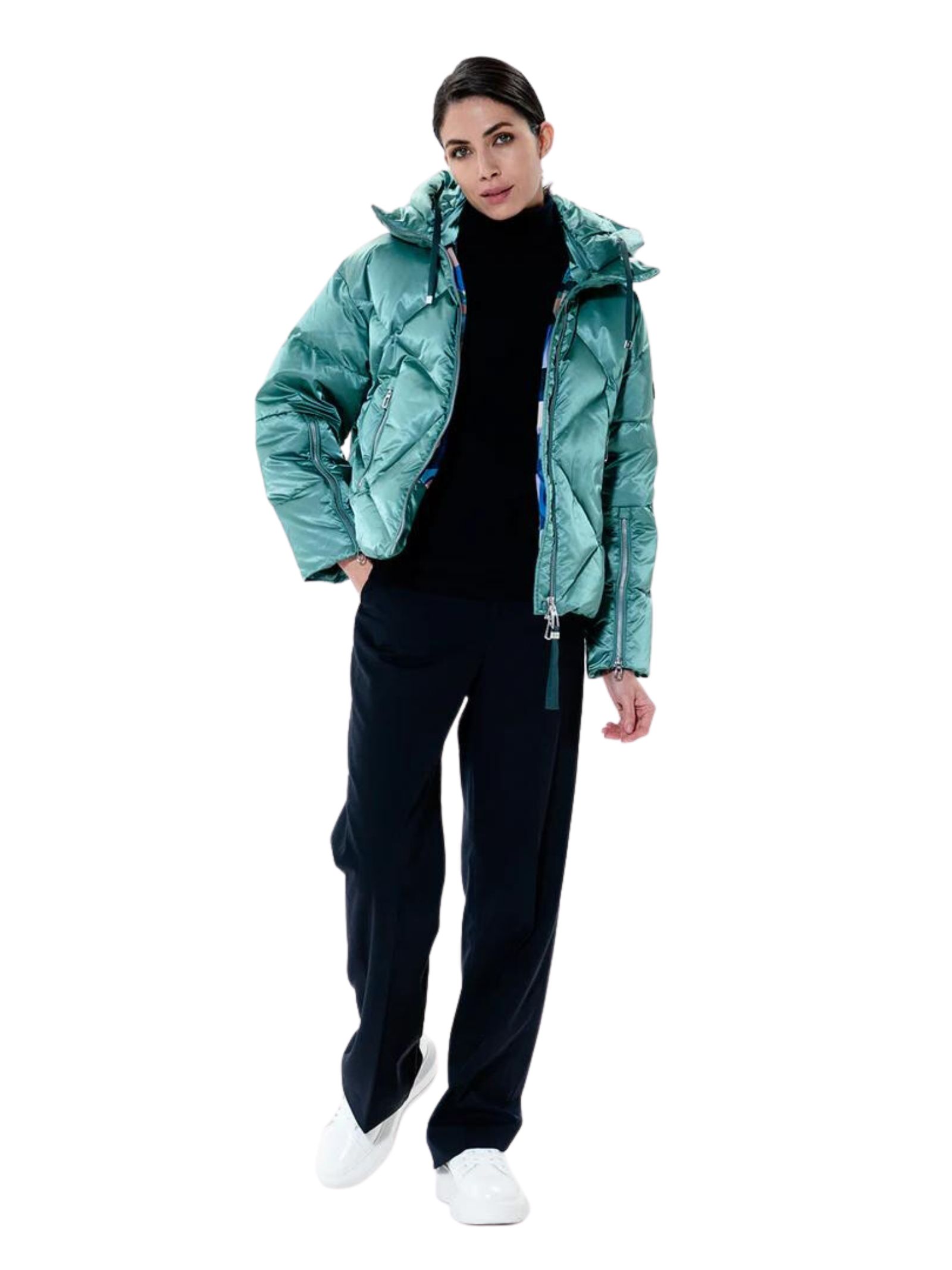 Piumino corto oversize