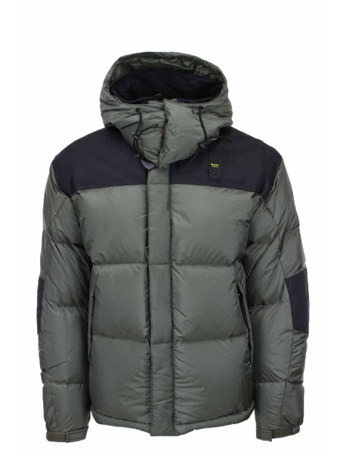 Piumino oversize bicolore